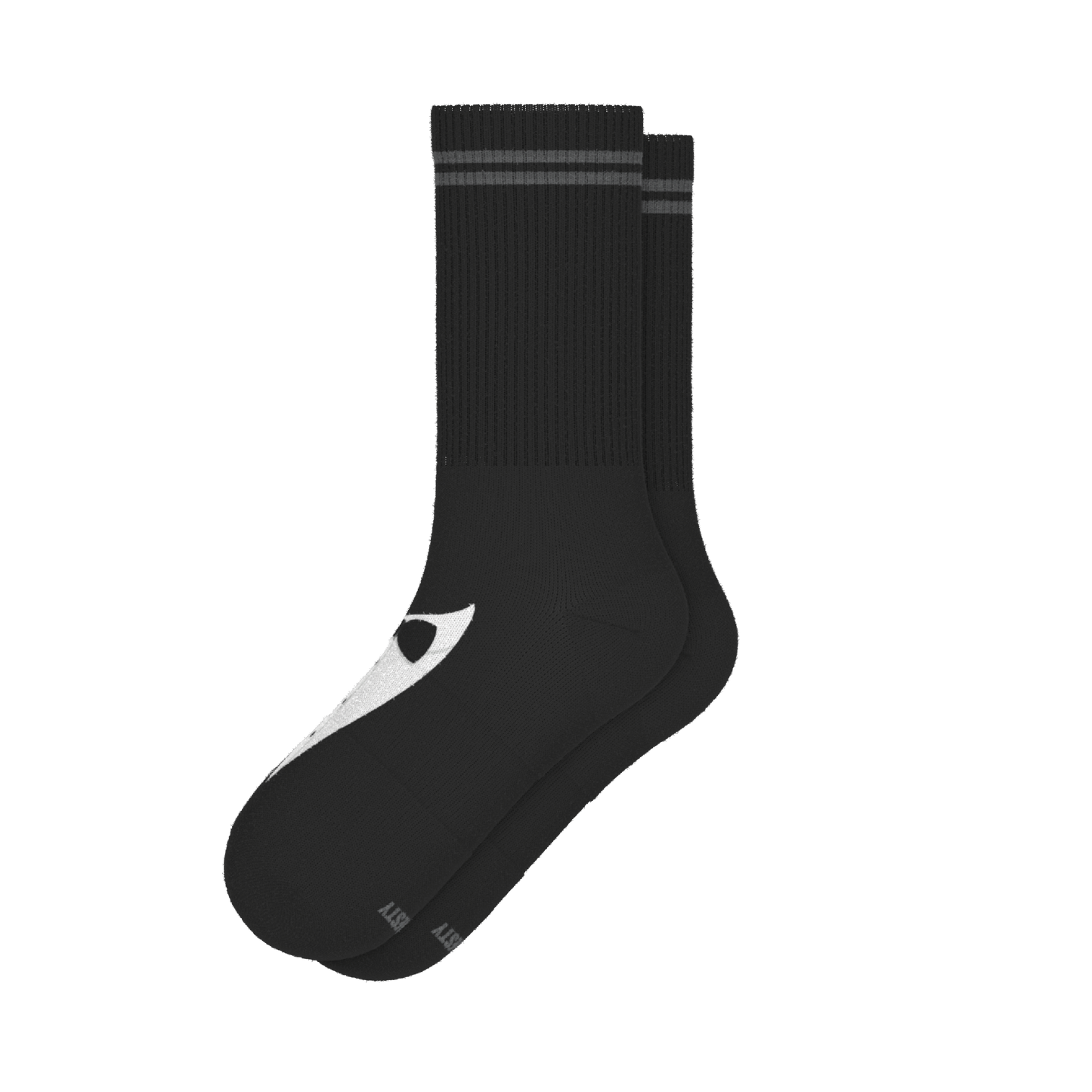 Shinesty The 009 | Tuxedo Heel Hammock™ Crew Socks - Side View
