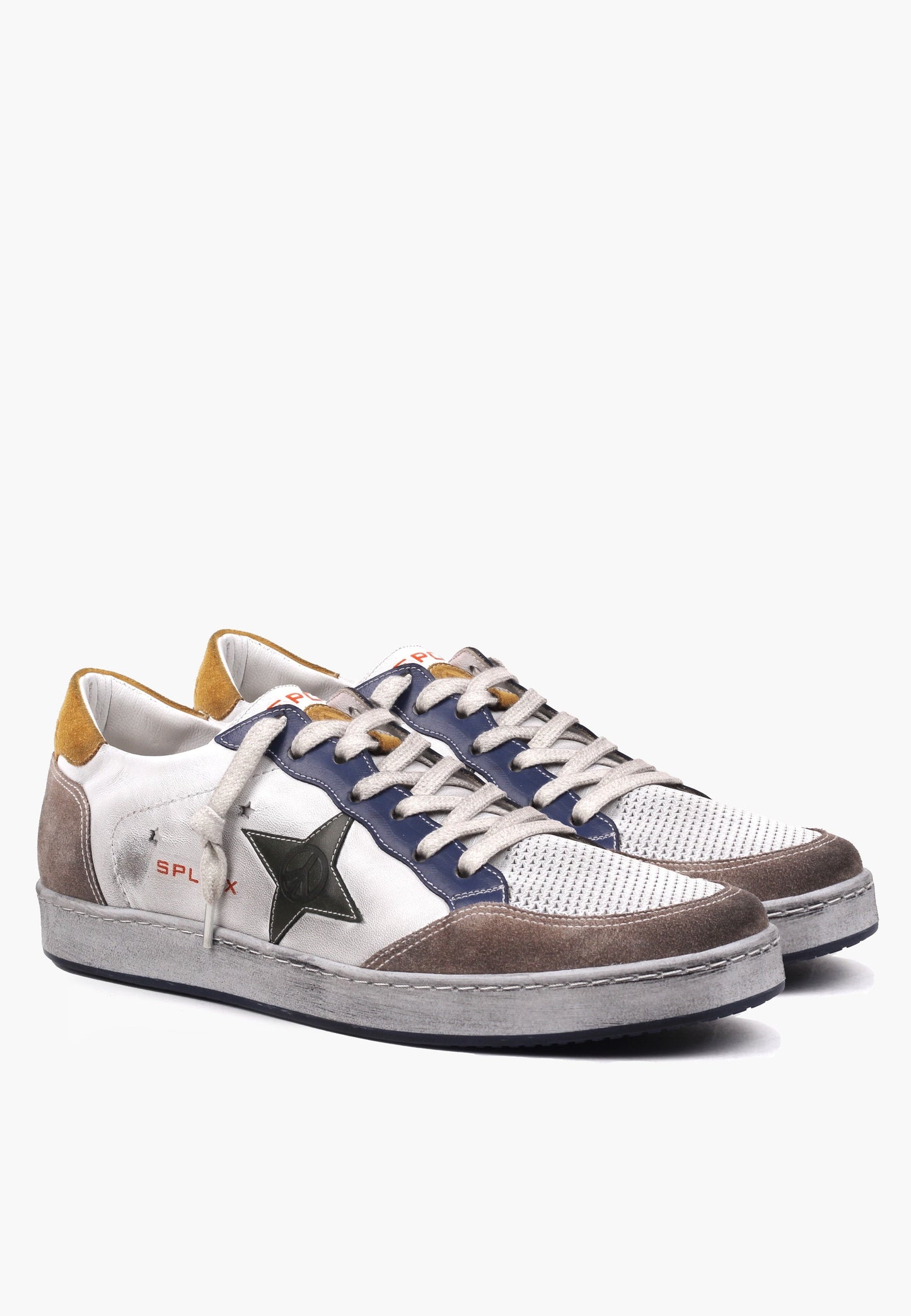 Estrella Sneaker White Navy by SEPOL Shoes