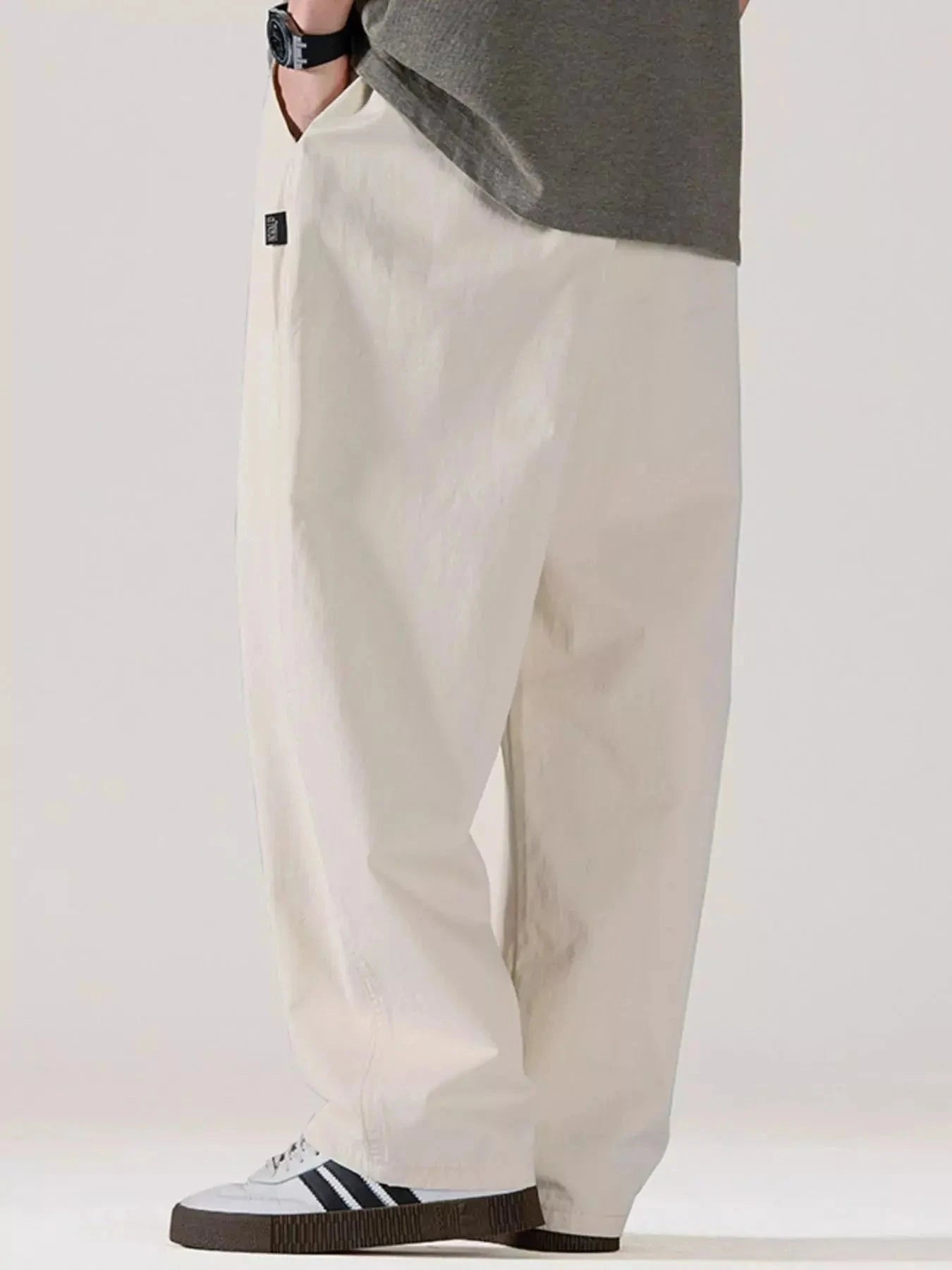 Trendsi Casual Drawstring Pants Men's Loose Fit Plus Size Trousers Comfy by Trendsi