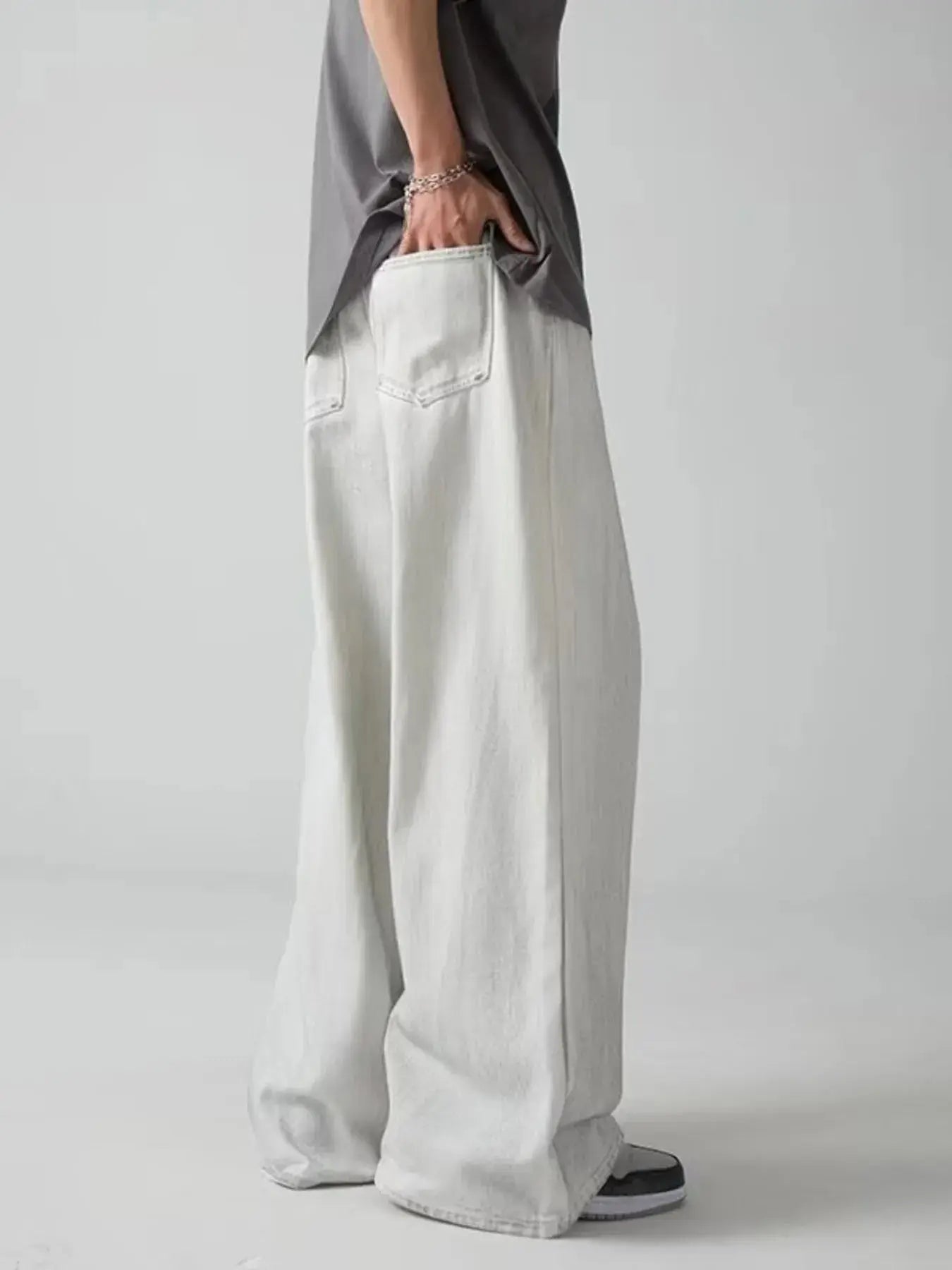 Trendsi Men's Plus Size Wide Leg Pants Casual Comfy Bottoms by Trendsi