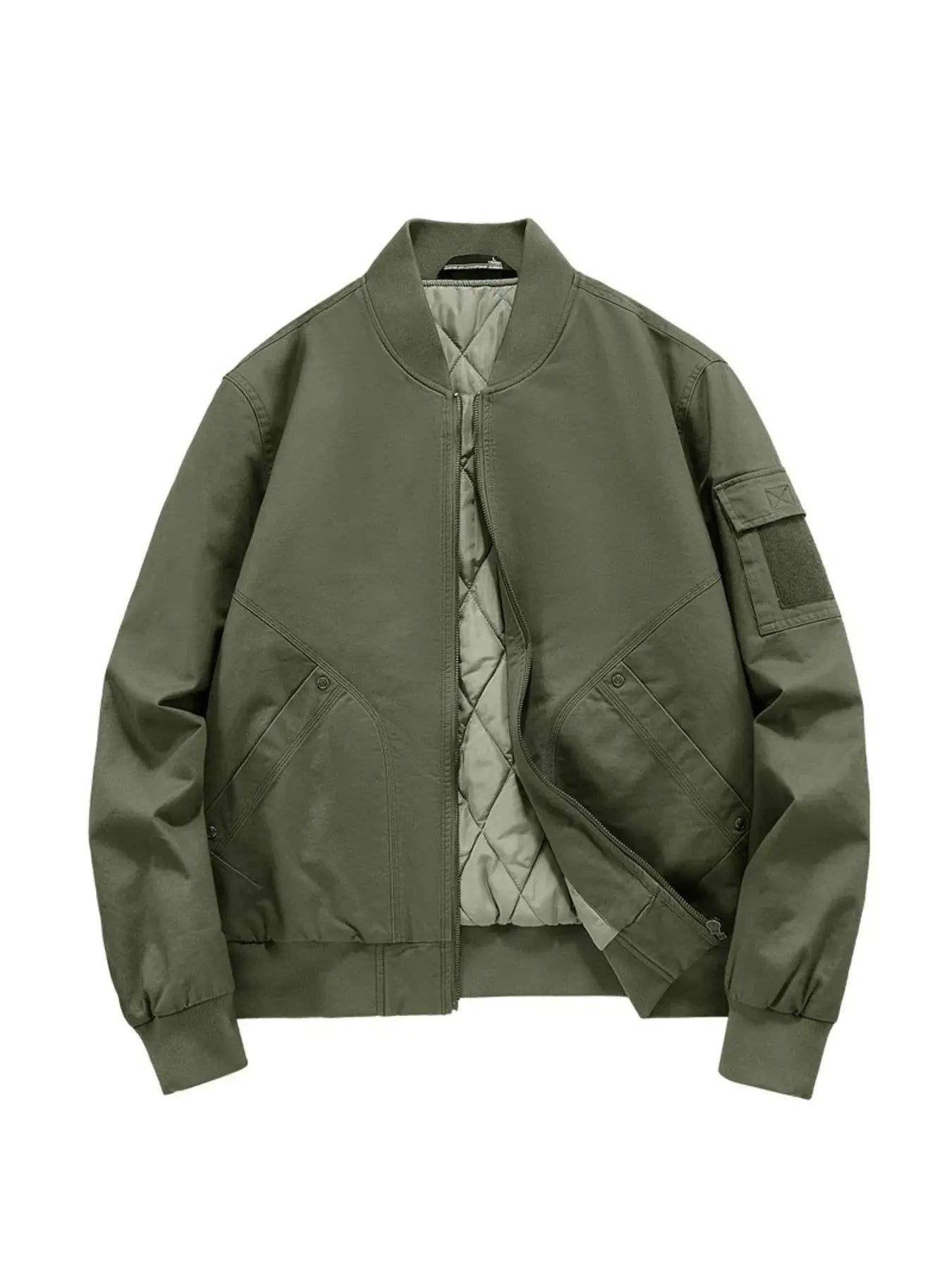 Trendsi Plus Size Zip Up Jacket Men's Long Sleeve Outerwear UnyieldingMan by Trendsi