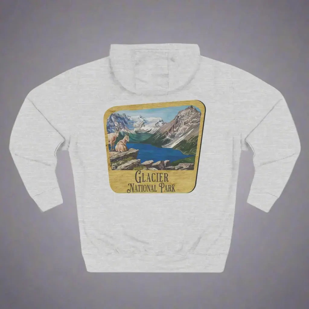 Park Service Apparel Fleece Hoodie Unisex Glacier NP Scenic Graphic Warm by Park Service Apparel