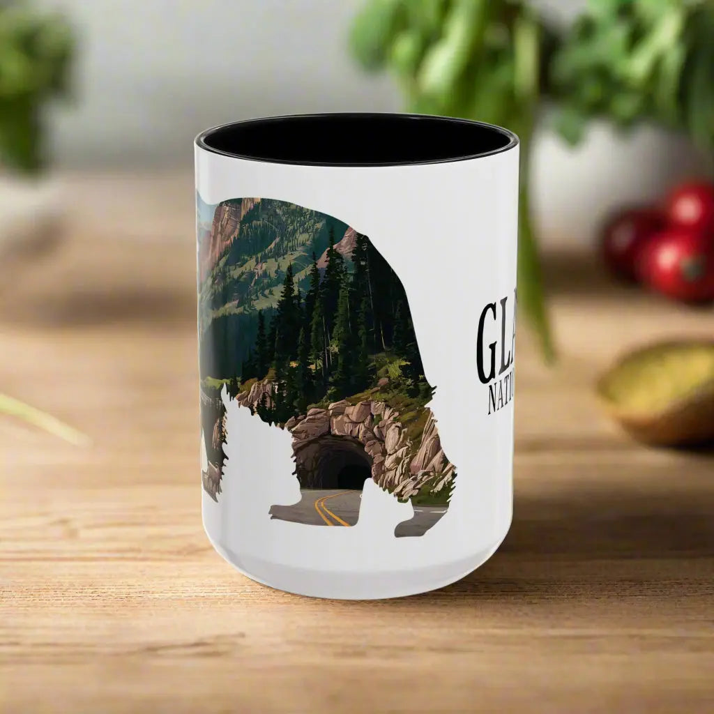 Park Service Apparel Glacier Bear Ceramic Mug Unisex Coffee Mug Wildlife Art Giftable by Park Service Apparel