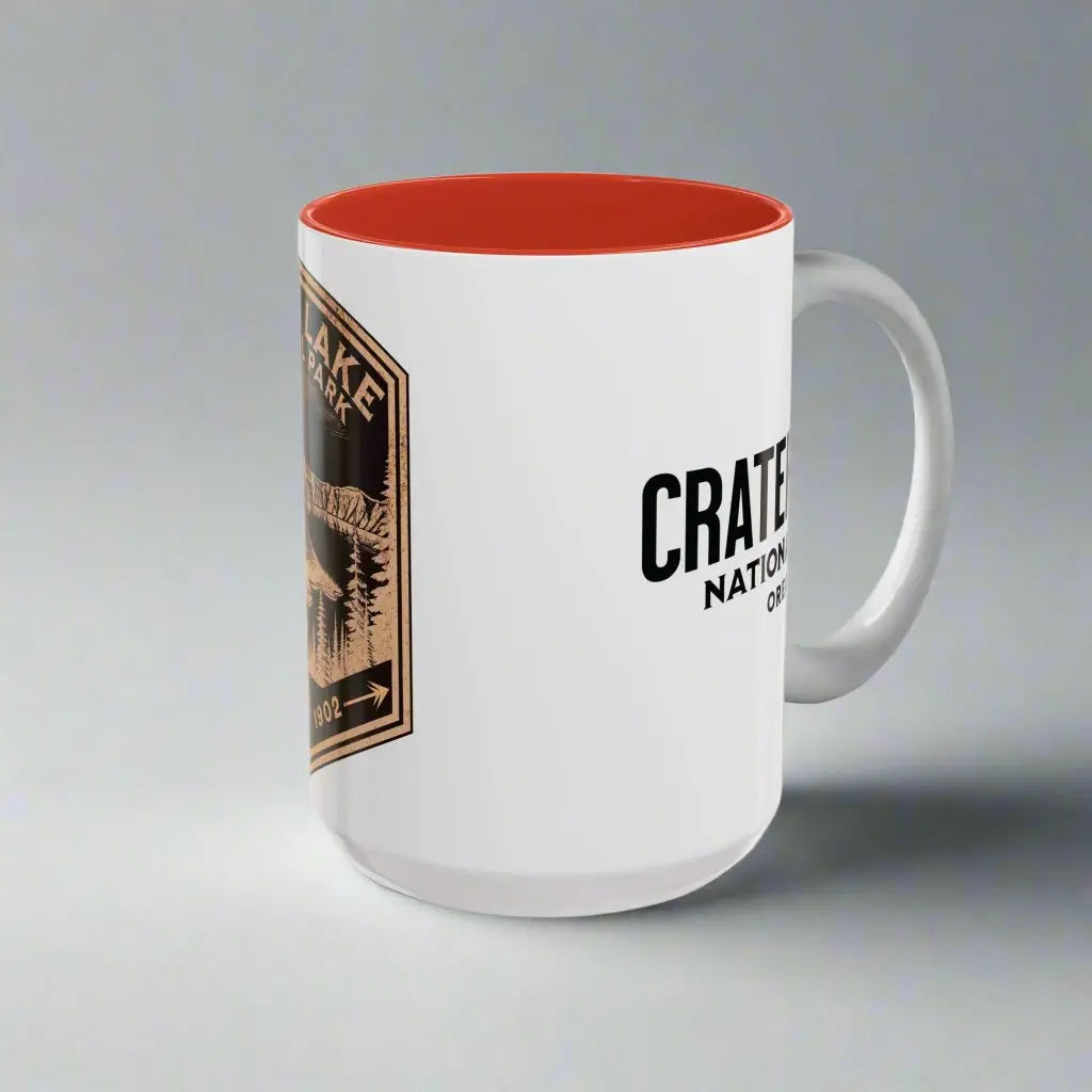 Crater Lake Shield Accent Mug Park Service Apparel