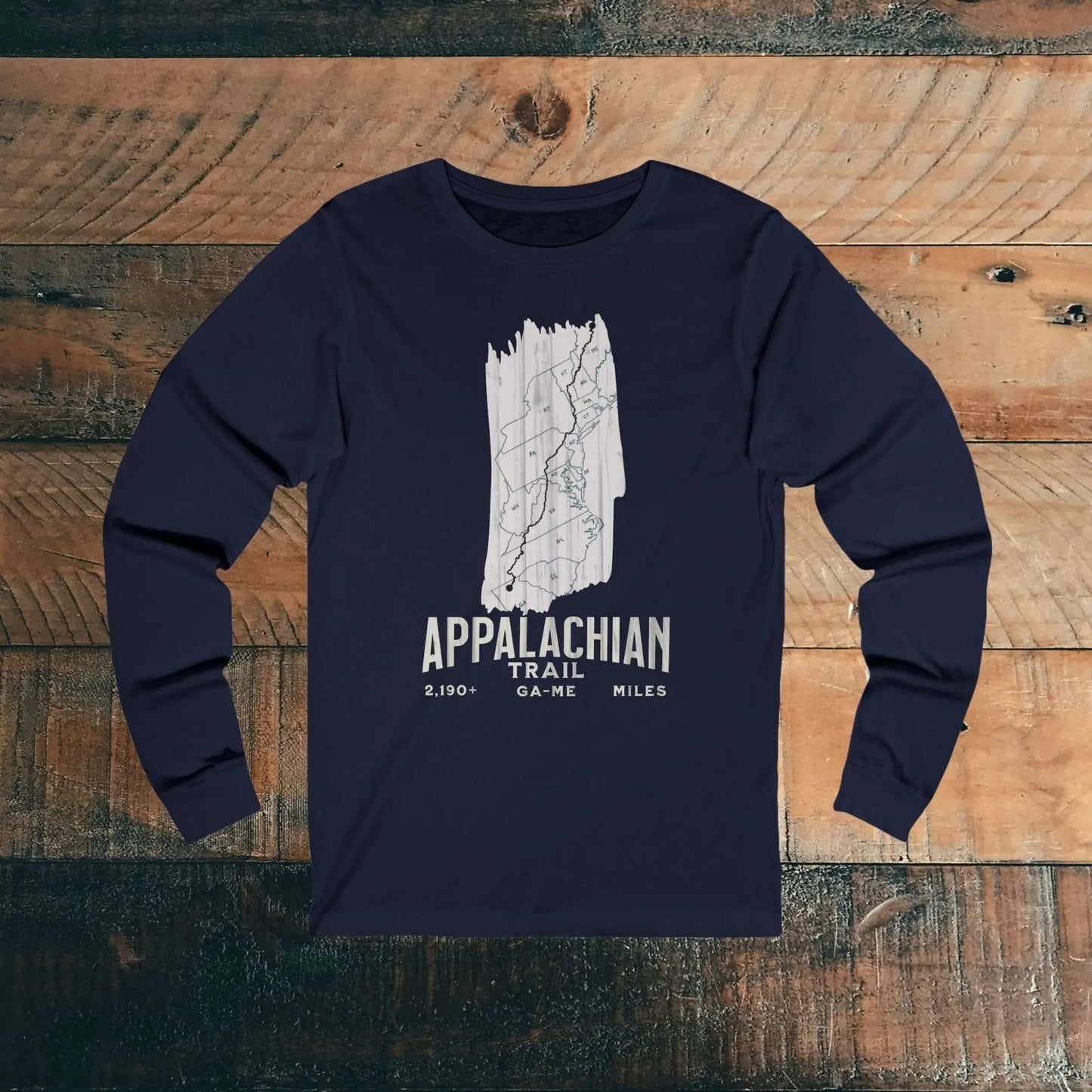 Appalachian National Scenic Trail Unisex Long Sleeve T-shirt AT White Blaze