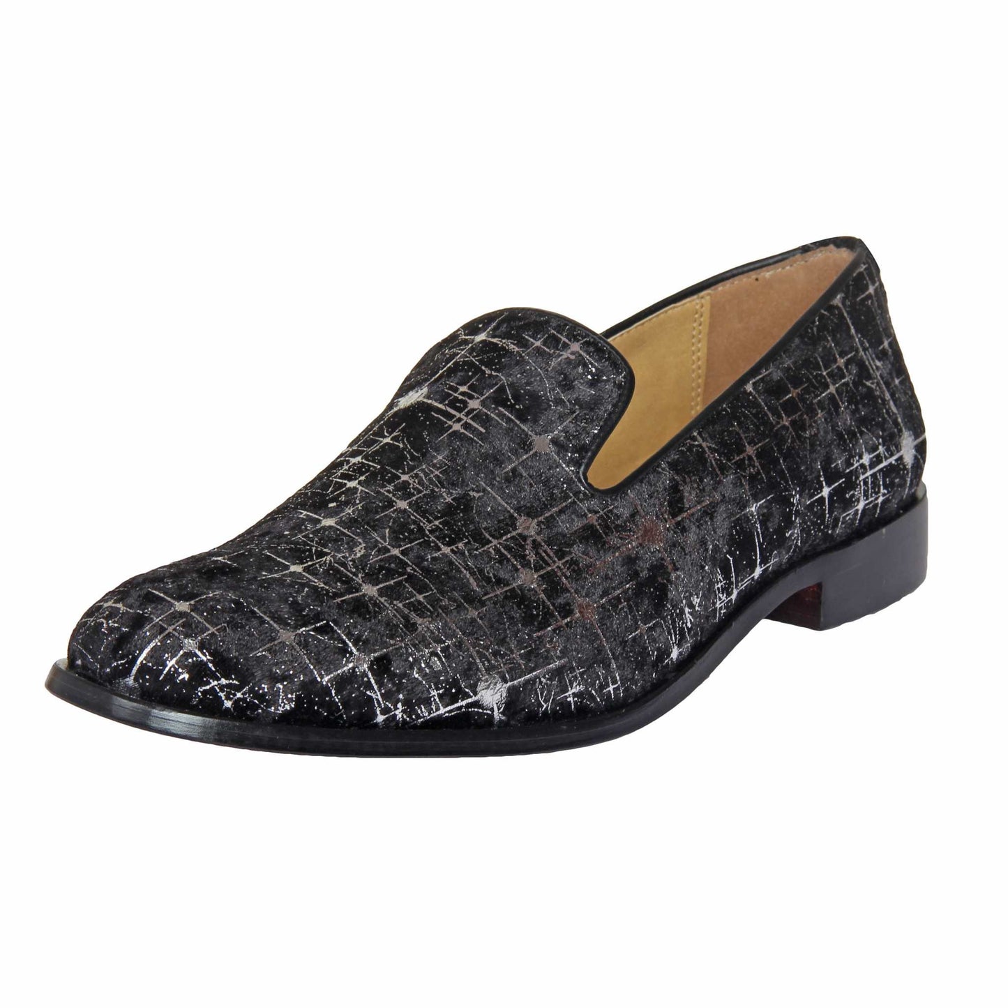 LIBERTYZENO Slip-On mens loafers with leather cushioned footbed and tassels, 1-inch heel, versatile for formal and informal occasions.