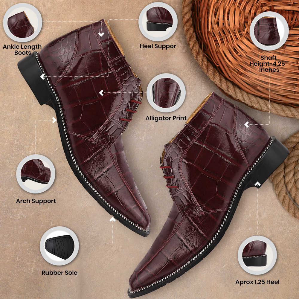 Liam Genuine Leather Lace-Up Style Boots for Men - MENLL