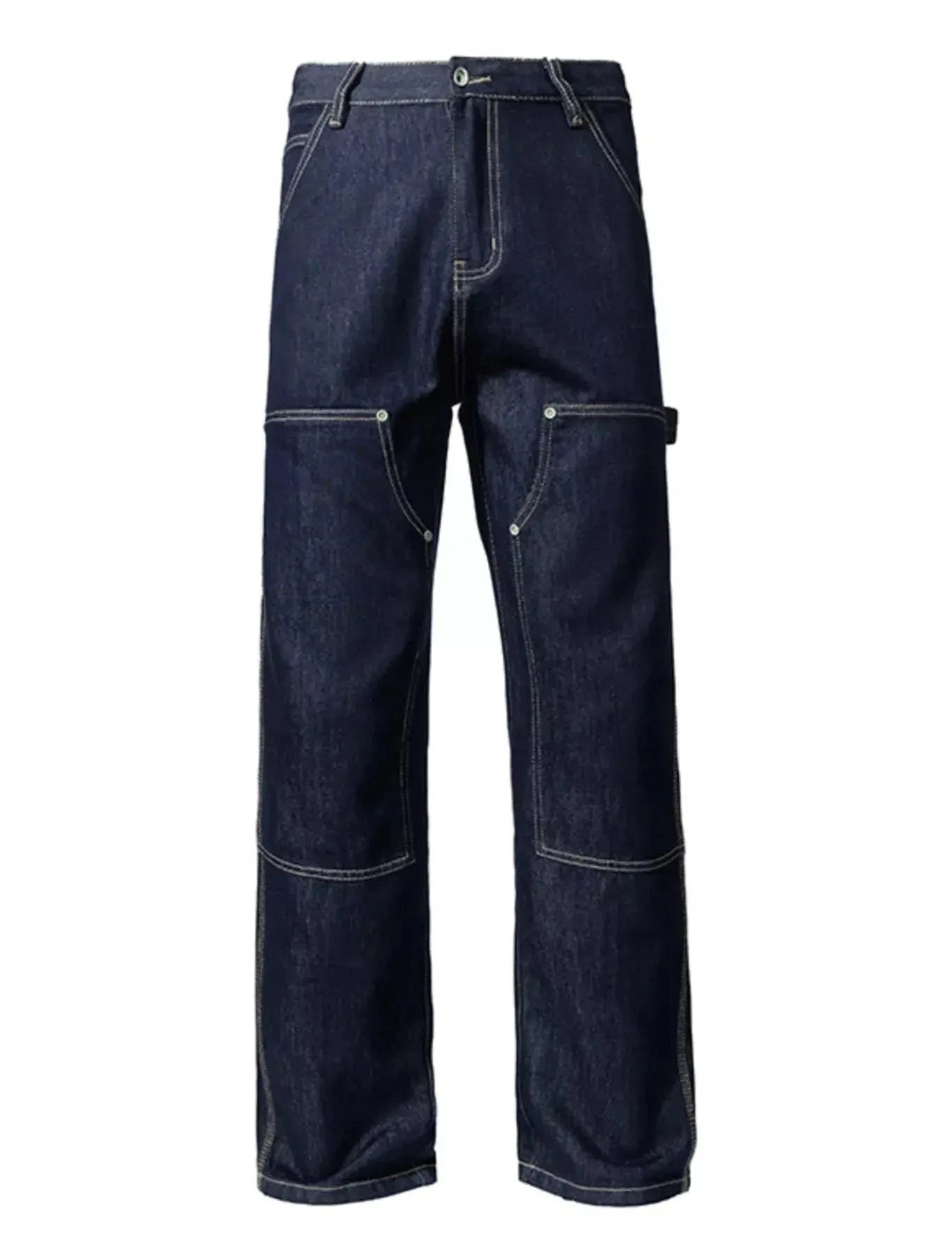 Trendsi Wide Leg Jeans Men's Casual Denim Relaxed Fit Comfortable by Trendsi