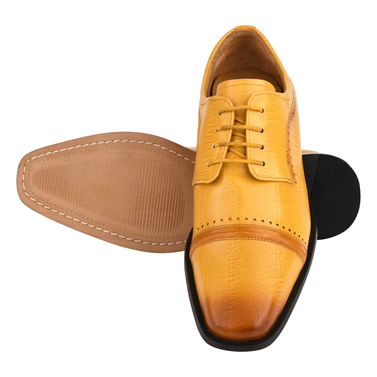 BRUCE Leather Oxford Style Dress Shoes - MENLL