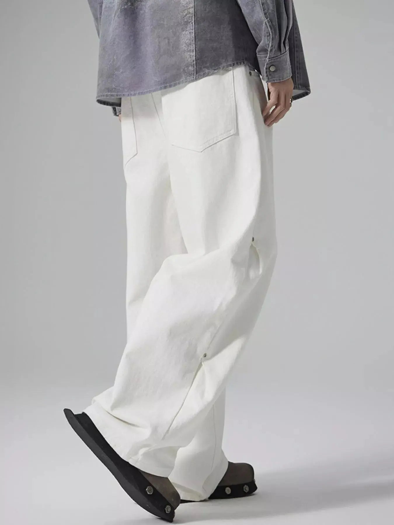 Trendsi Wide Leg Jeans Men's Casual Relaxed Fit Denim Comfortable by Trendsi