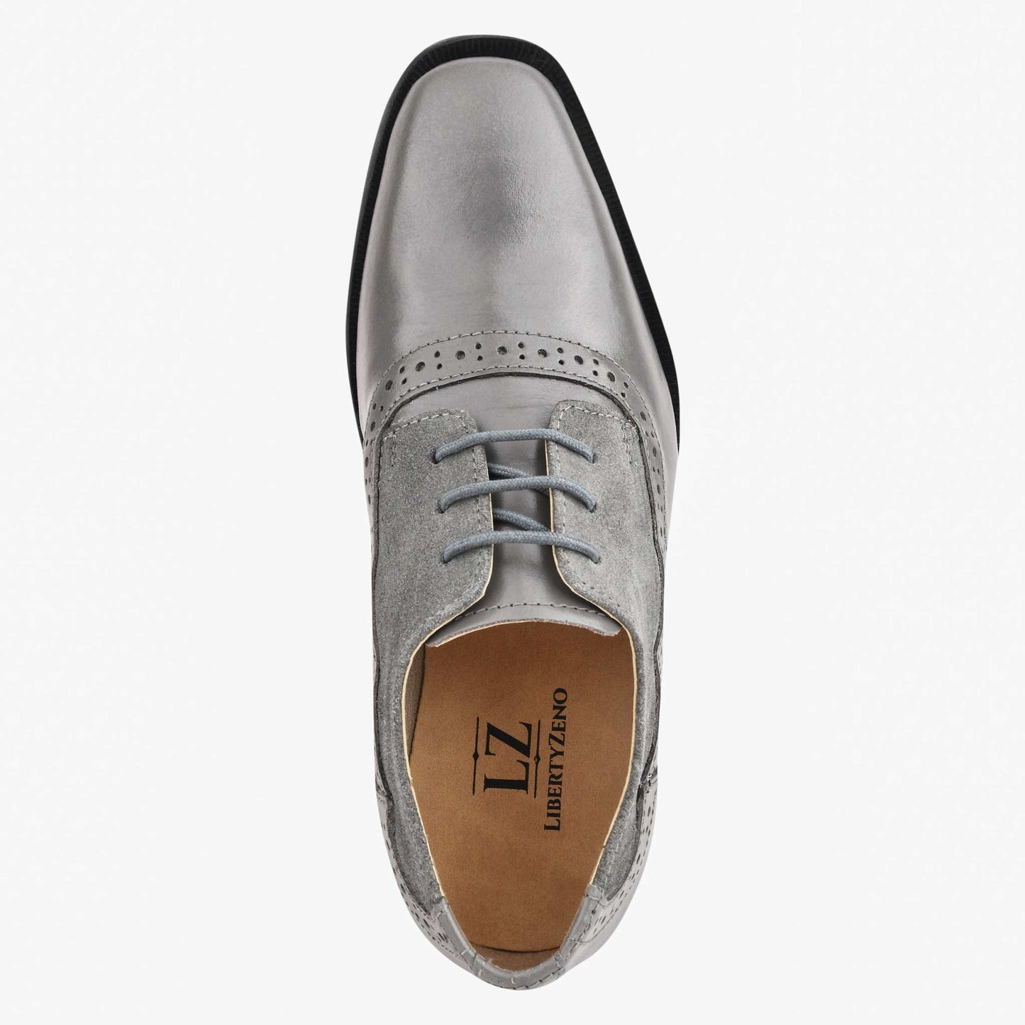 Amy Leather Suede Oxford Style Kids Dress Shoes - MENLL