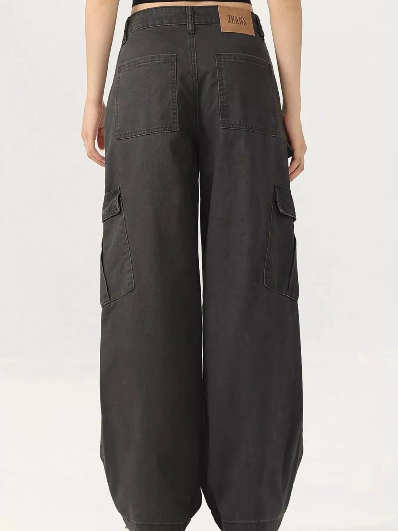 Trendsi Men's Wide Leg Cargo Pants Streetwear Style Bottoms Comfy Fit by Trendsi