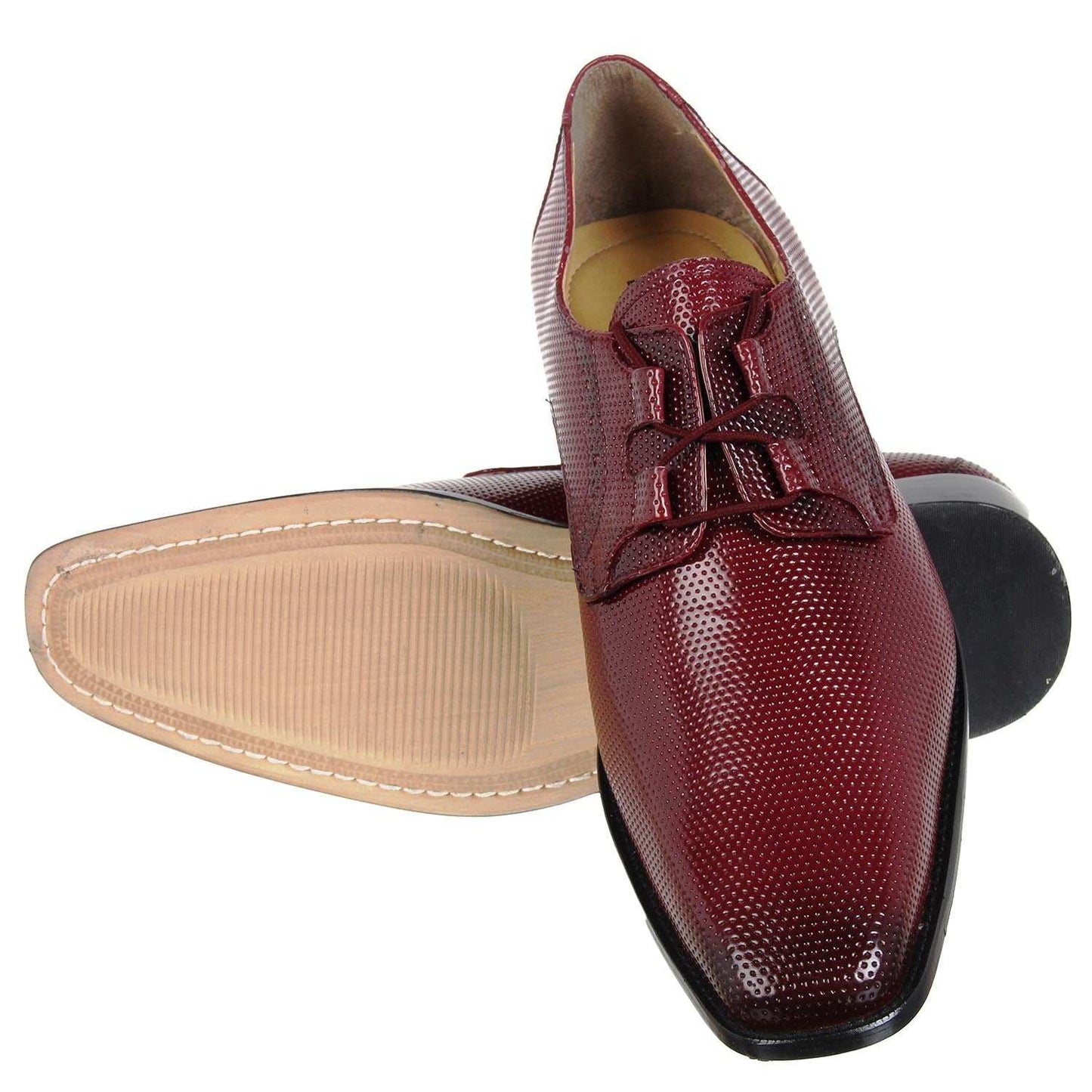 Blacktown Genuine Leather Oxford Style Lace-Up Dress Shoes For Men - MENLL