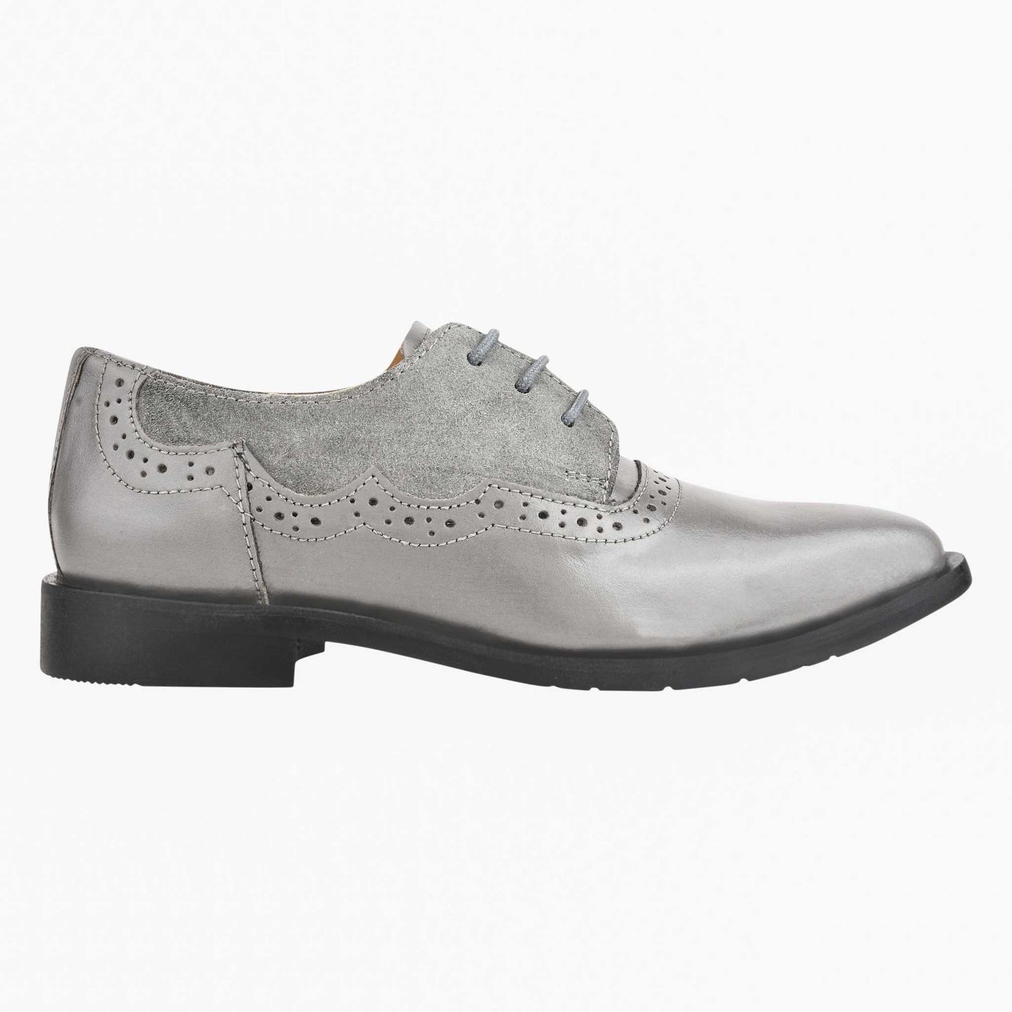 Amy Leather Suede Oxford Style Kids Dress Shoes - MENLL