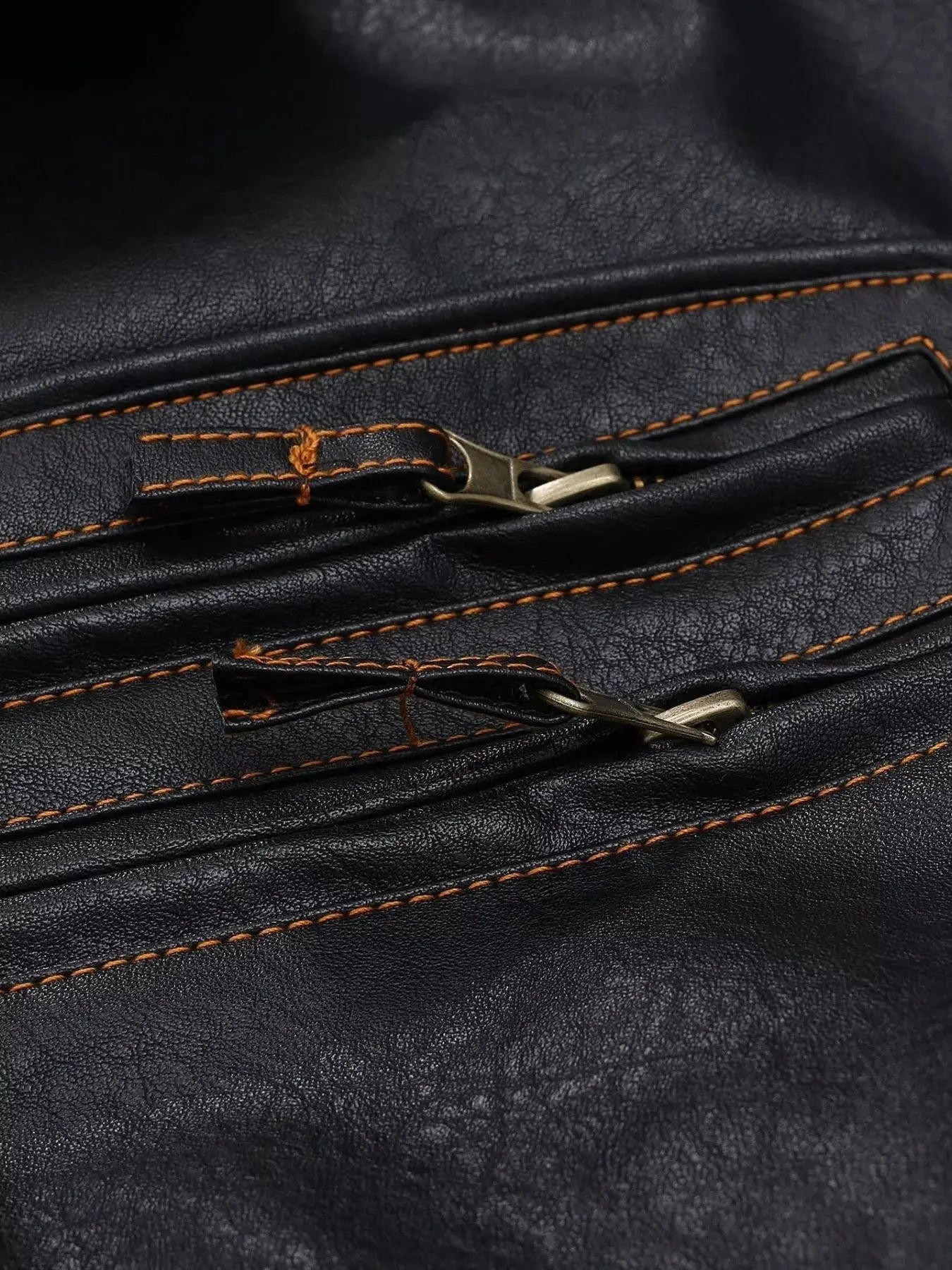 Trendsi Faux Leather Motorcycle Jacket Men's Plus Size Outerwear ValiantWear by Trendsi