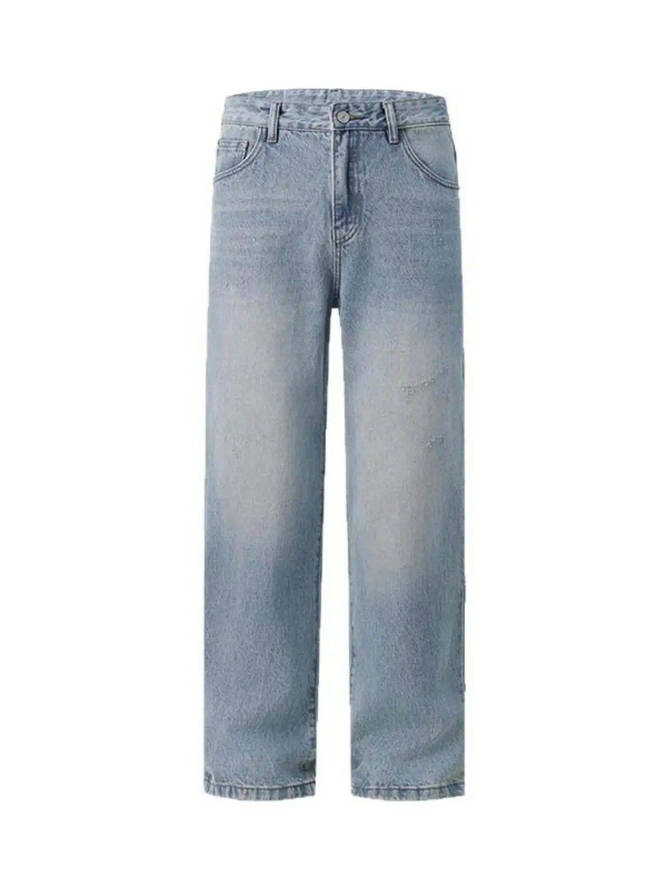 Trendsi Wide Leg Jeans Men's Casual Denim Relaxed Fit Comfortable by Trendsi