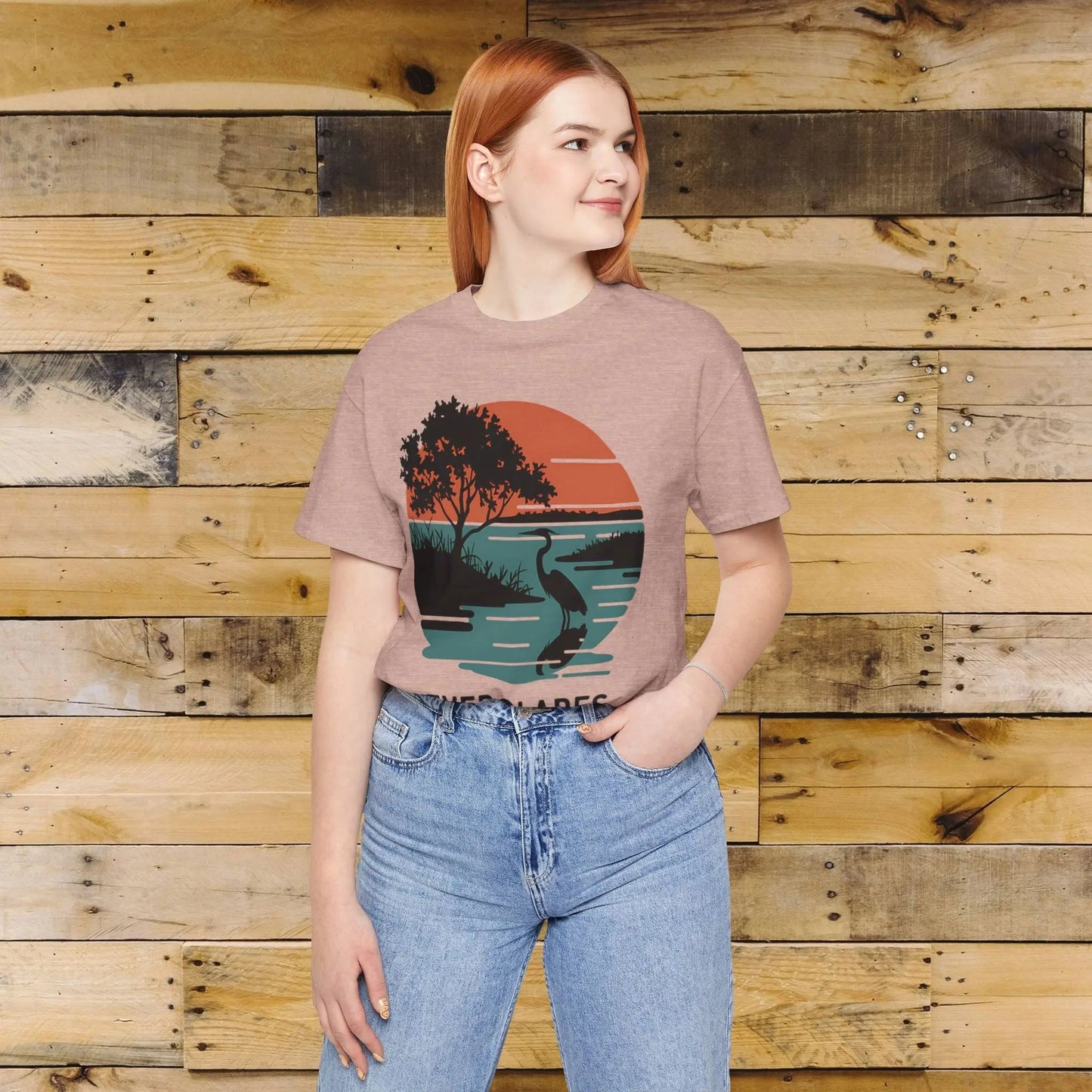 Everglades National Park Unisex Fit T-Shirt Logo Retro Sunset