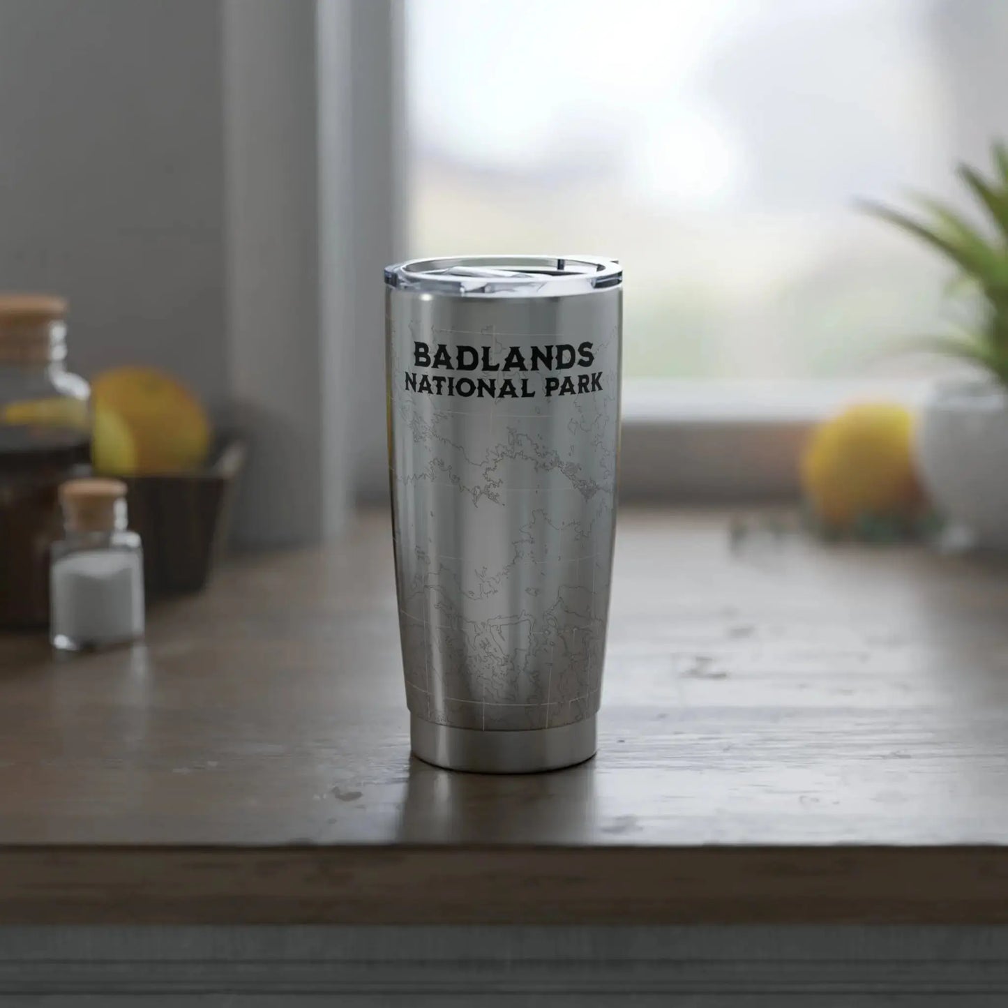 Park Service Apparel Badlands Map Tumbler Hiking Travel Stainless Steel Drinkware Insulated by Park Service Apparel