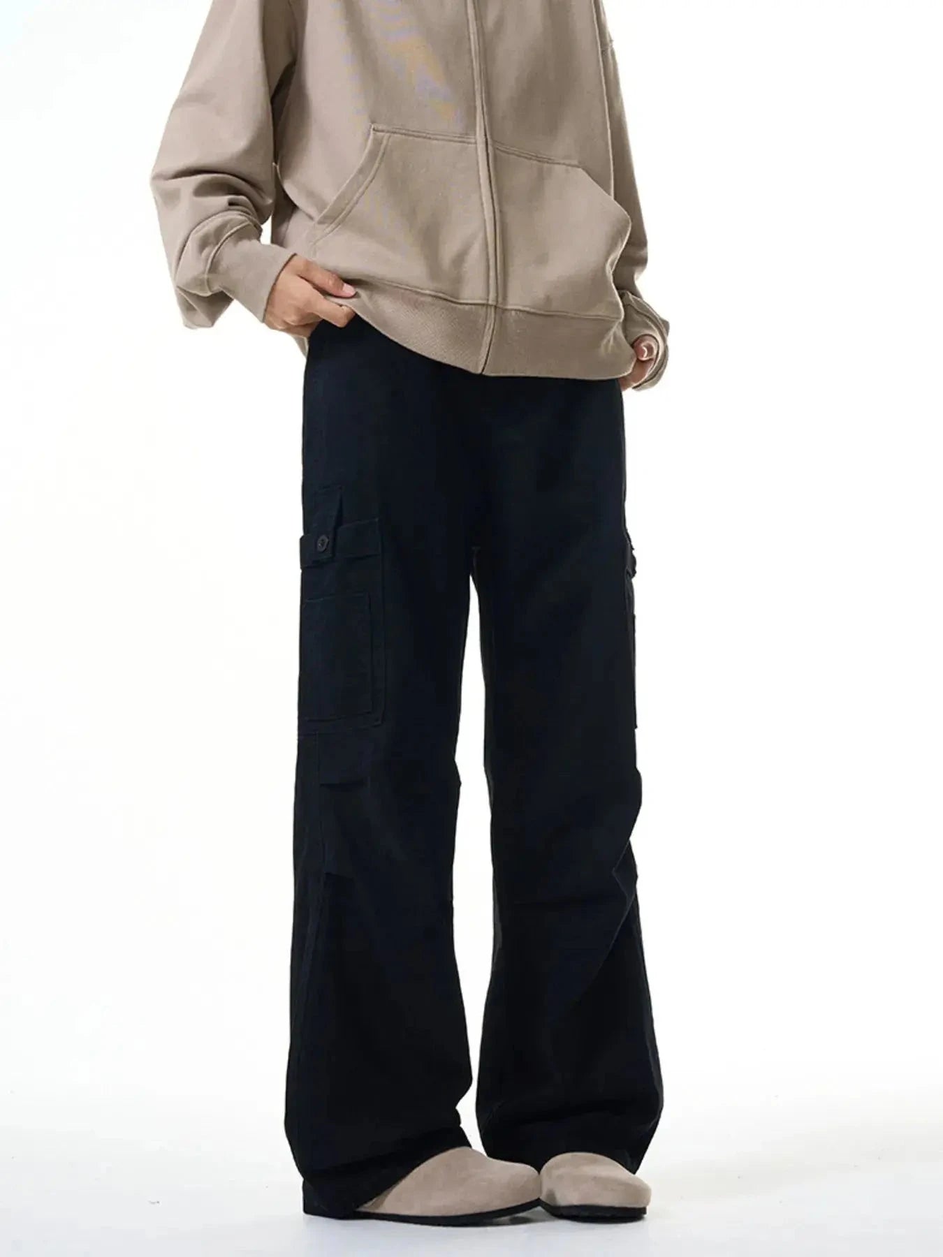 Trendsi Men's Loose Fit Cargo Pants Outdoor Long Run Bottoms Lightweight by Trendsi