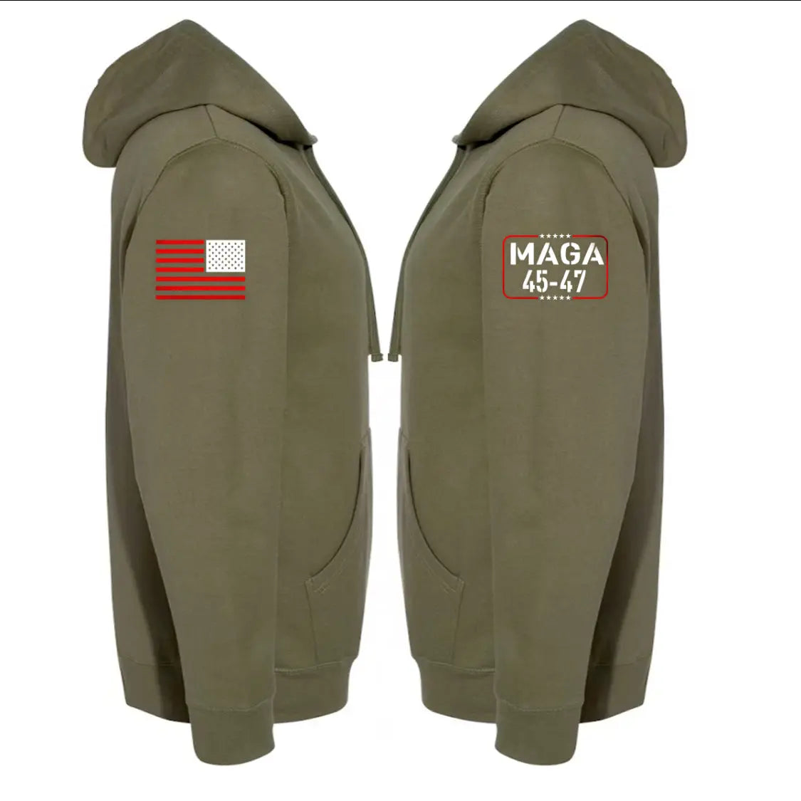 D.O.G.E Army Green Hoodie MENLL