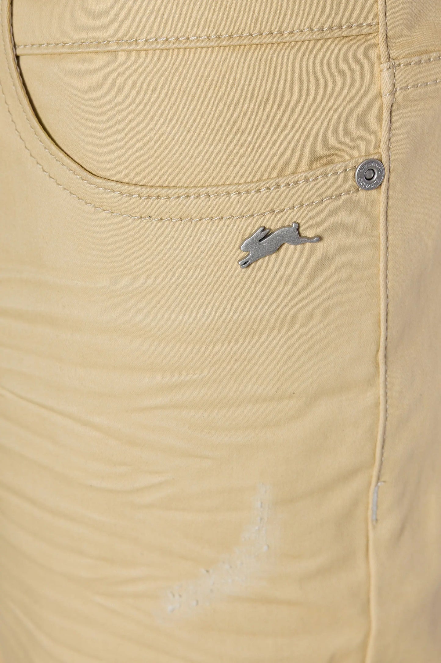 A.Tiziano Twill Coated Jeans Men's Casual Denim Stylish Beige Premium by A.Tiziano