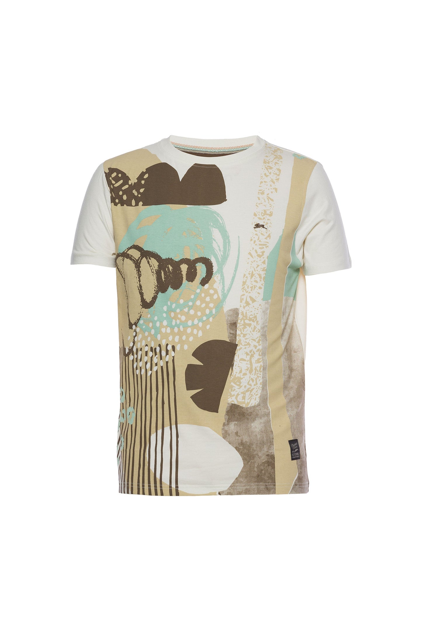 Anderson graphic print tee with short sleeves, front screen print, rabbit embroidery, and authenticity label, 100% cotton jersey.