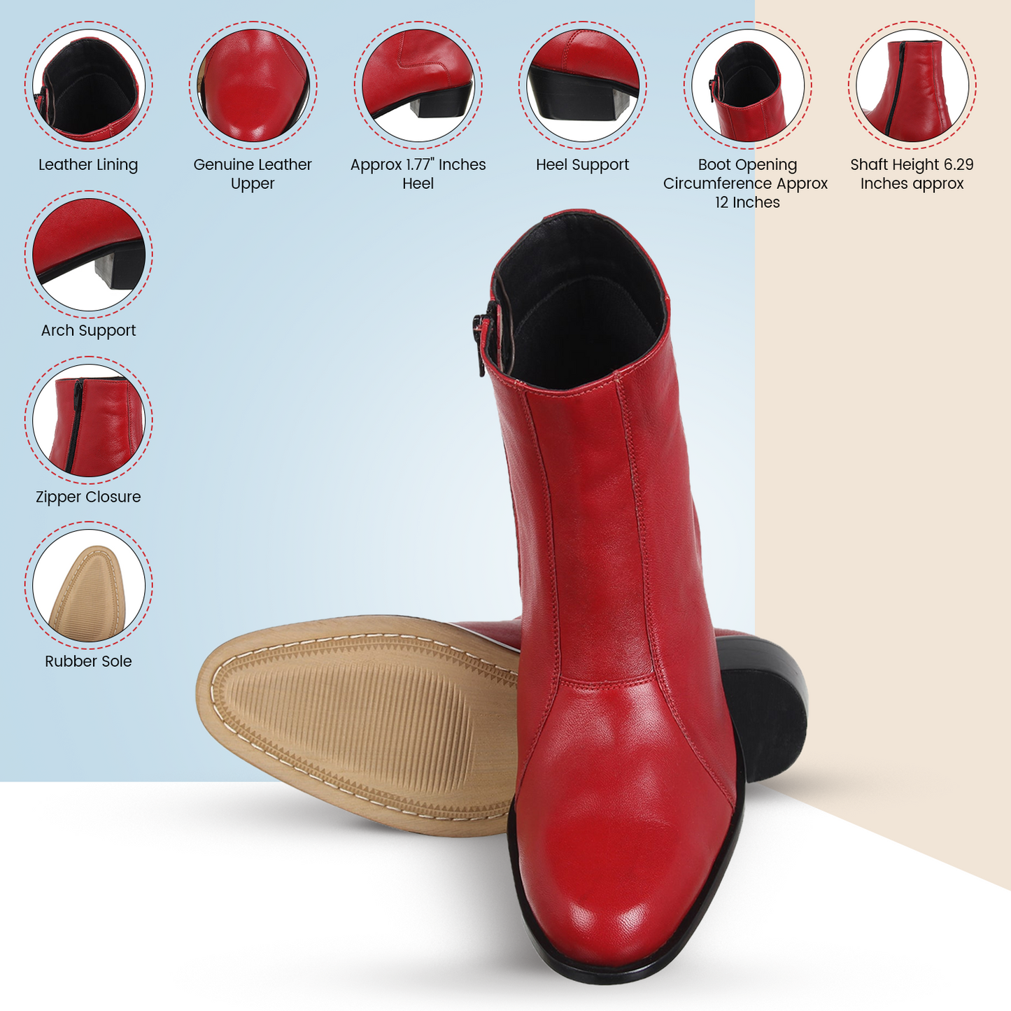 Jazzy Jackman Leather Ankle Length Boots for Men - MENLL