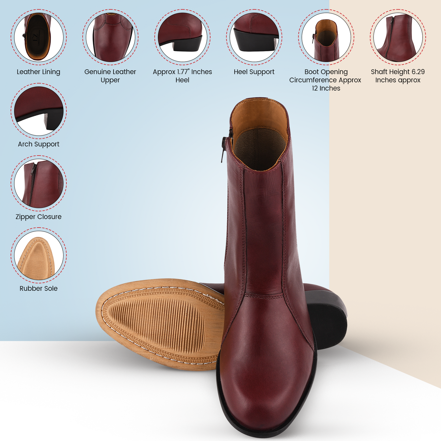 Jazzy Jackman Leather Ankle Length Boots for Men - MENLL