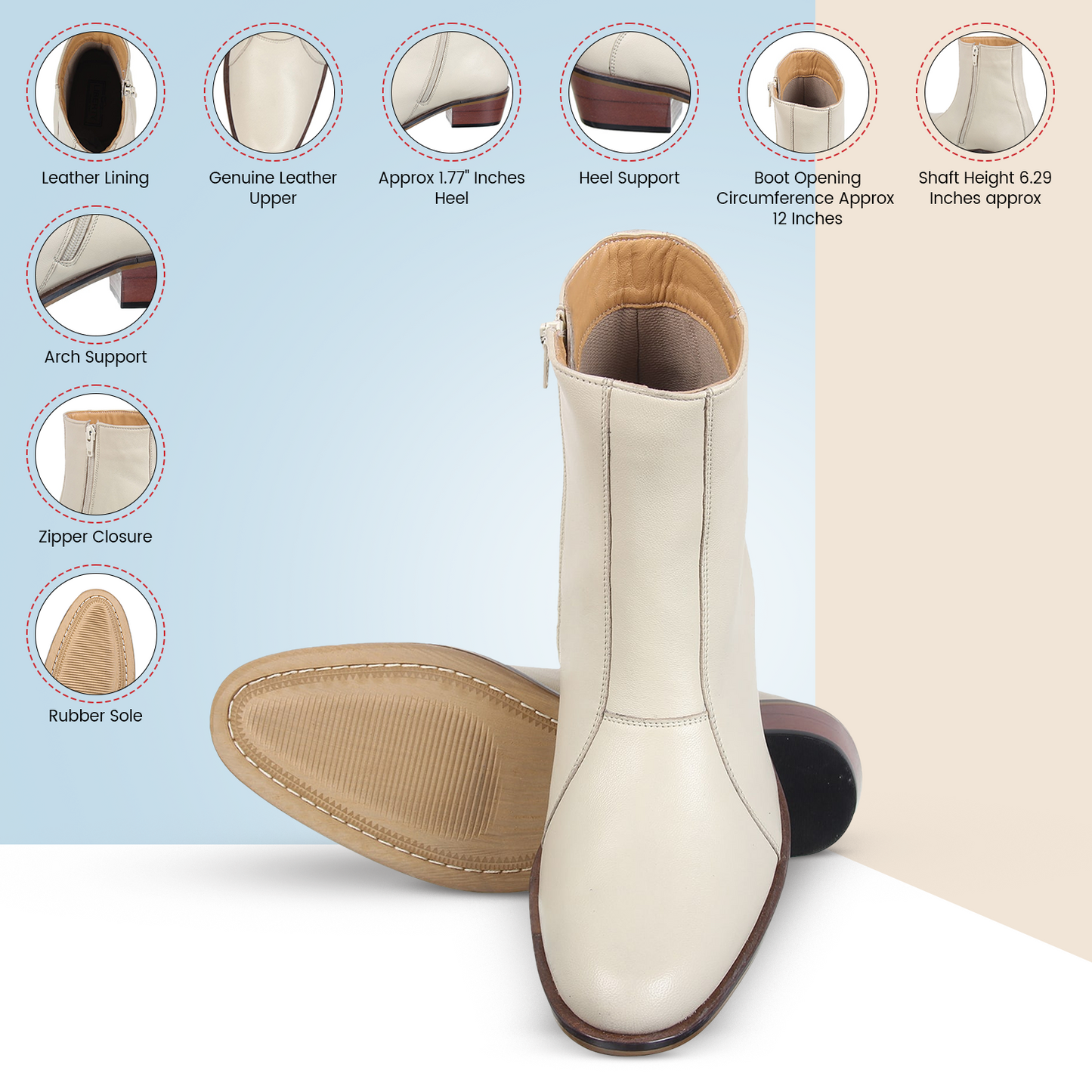 Jazzy Jackman Leather Ankle Length Boots for Men - MENLL