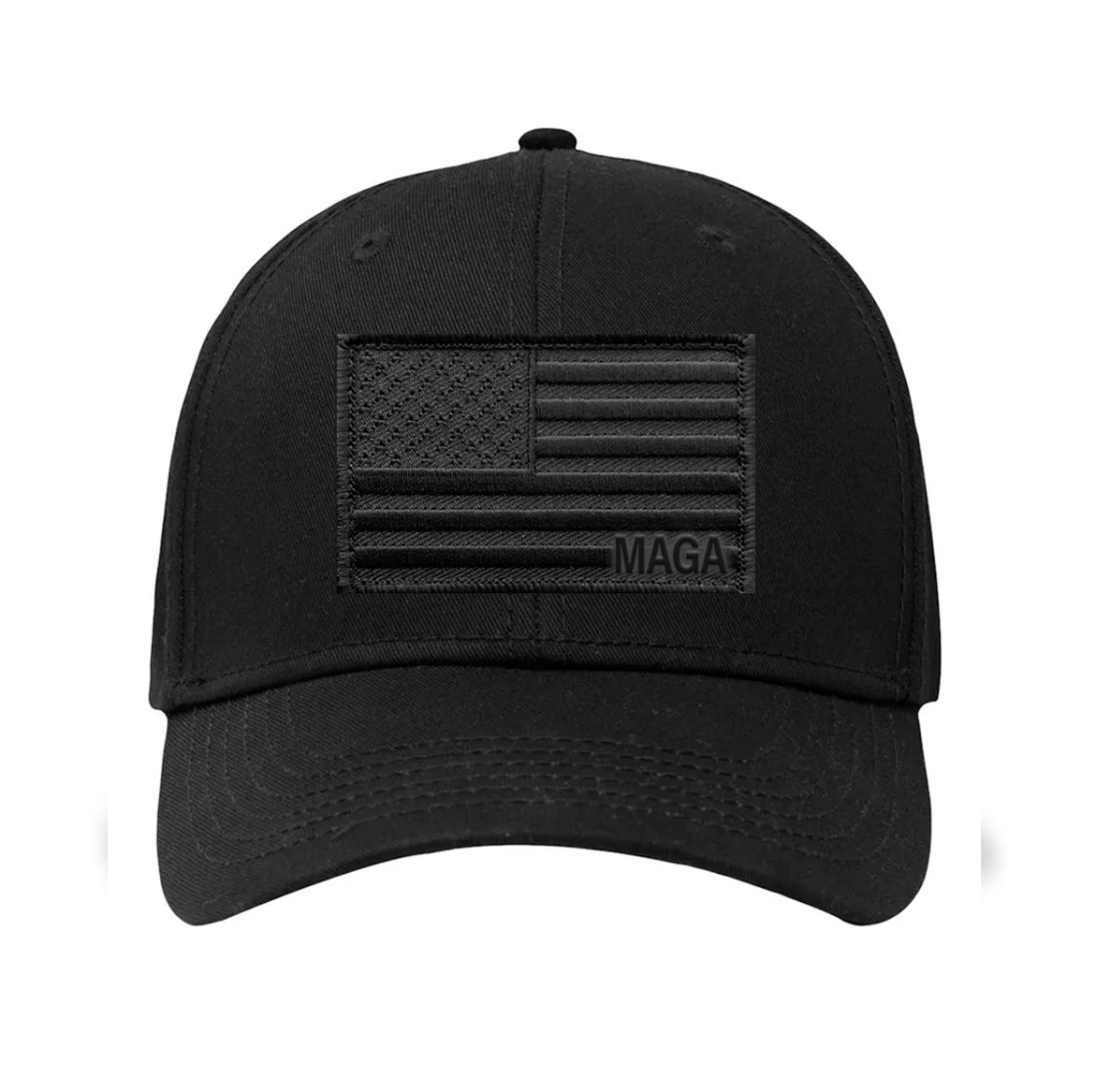 D.O.G.E SWAG Apparel & Accessories > Clothing Accessories > Hats - FLEX-FIT - AMERICAN Flag Blackout Hat - Premium Quality