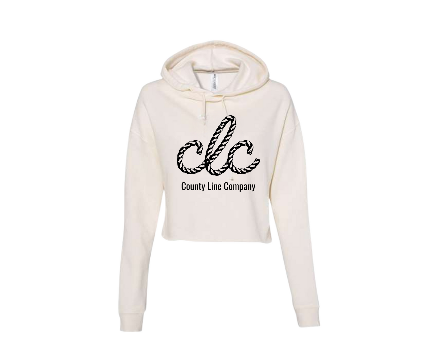 Bone Cropped Brand Hoodie County Line Company