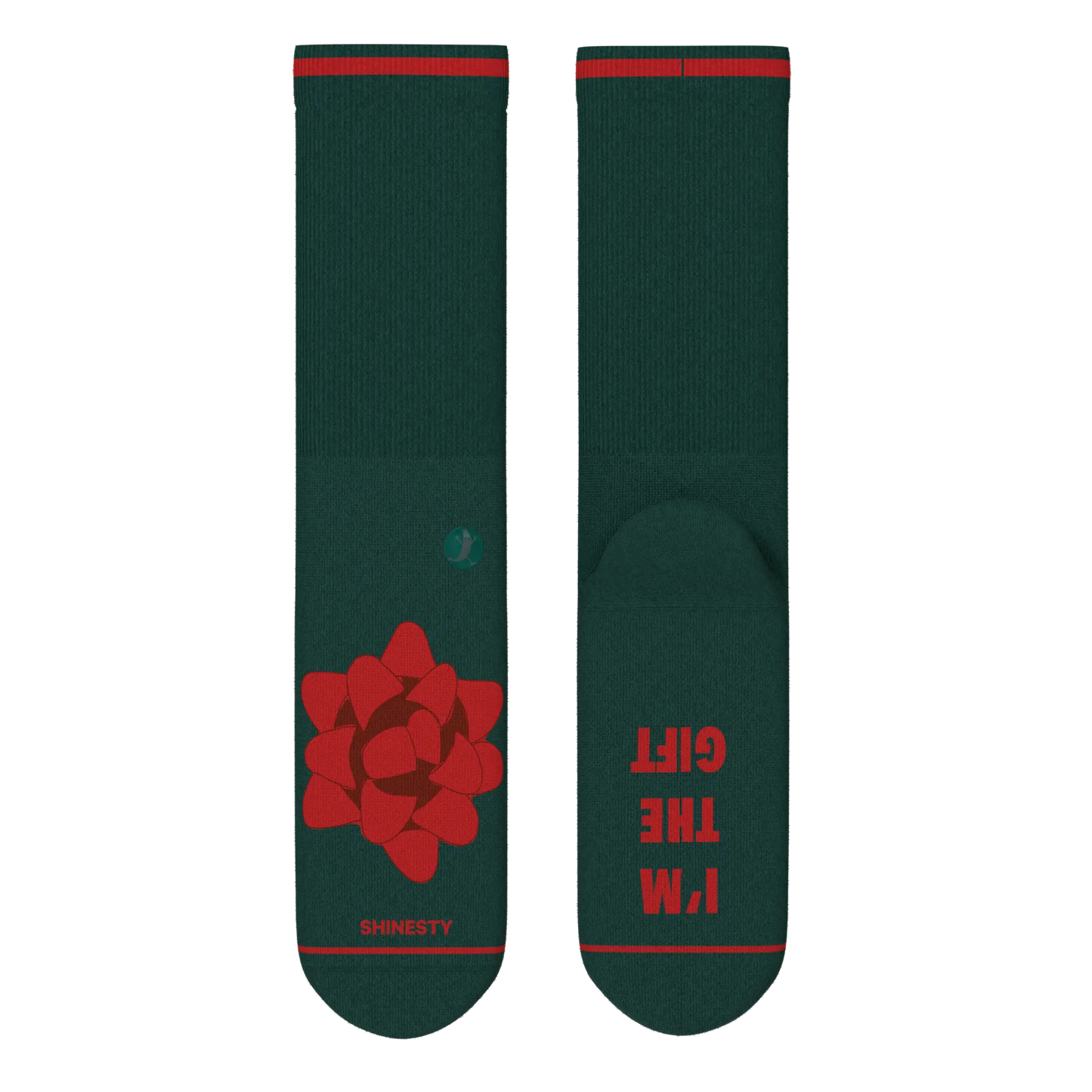 The Bow On Top | Ribbon Present Heel Hammock™ Crew Socks - MENLL