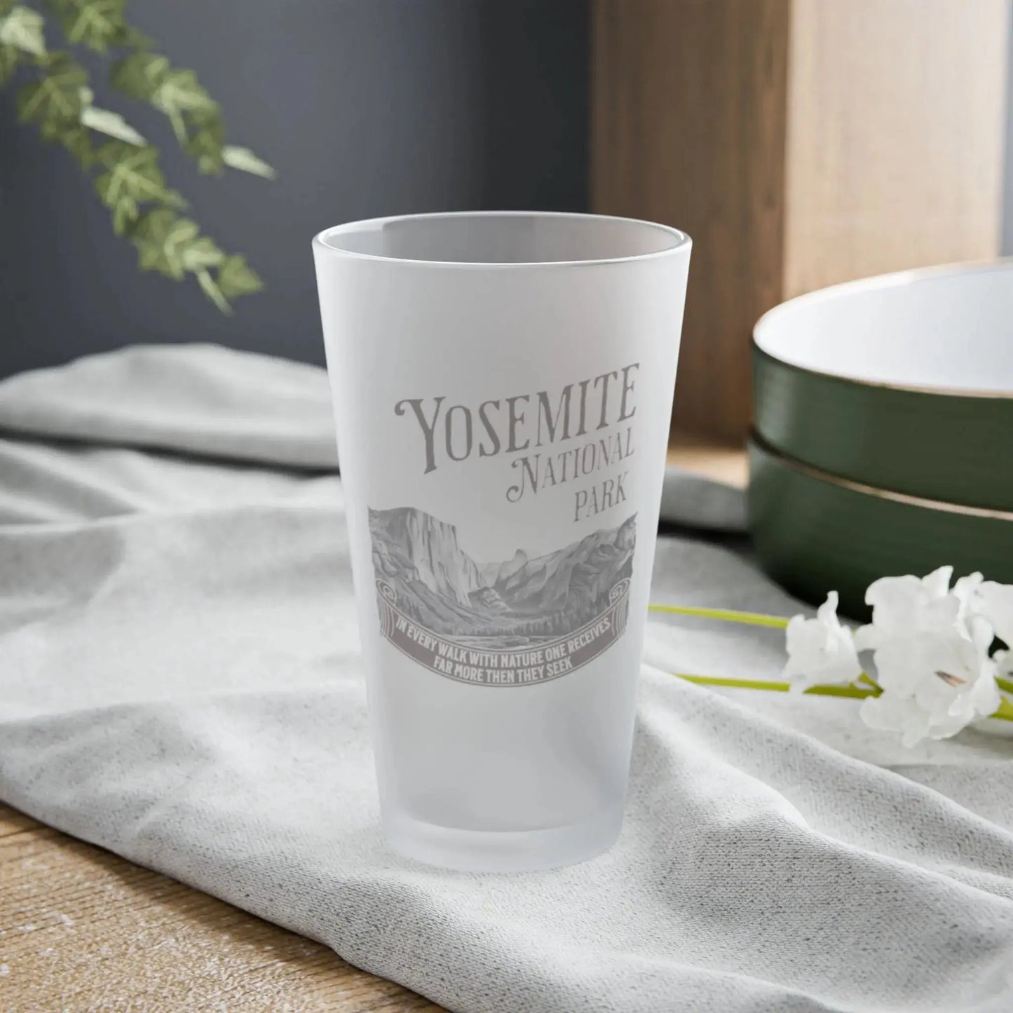 Park Service Apparel Frosted 16oz Pint Glass Hiking Souvenir Drinkware Appalachian Trail Gift by Park Service Apparel