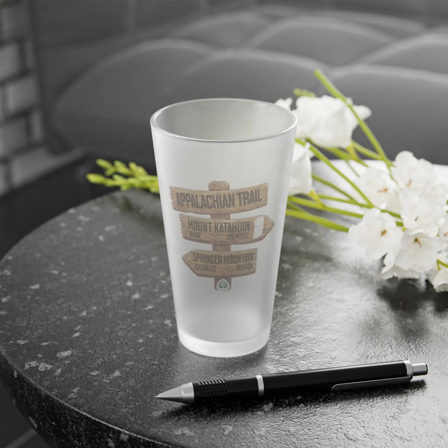 Park Service Apparel AT Mileage Pint Glass Hiker Souvenir Drinkware Durable by Park Service Apparel