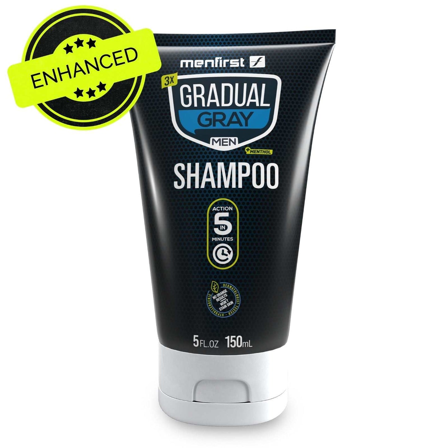 Menfirst Gradual Gray - 3-in-1 Shampoo - Natural Darkening Formula - 3 Pack - 5 Oz Each - MENLL