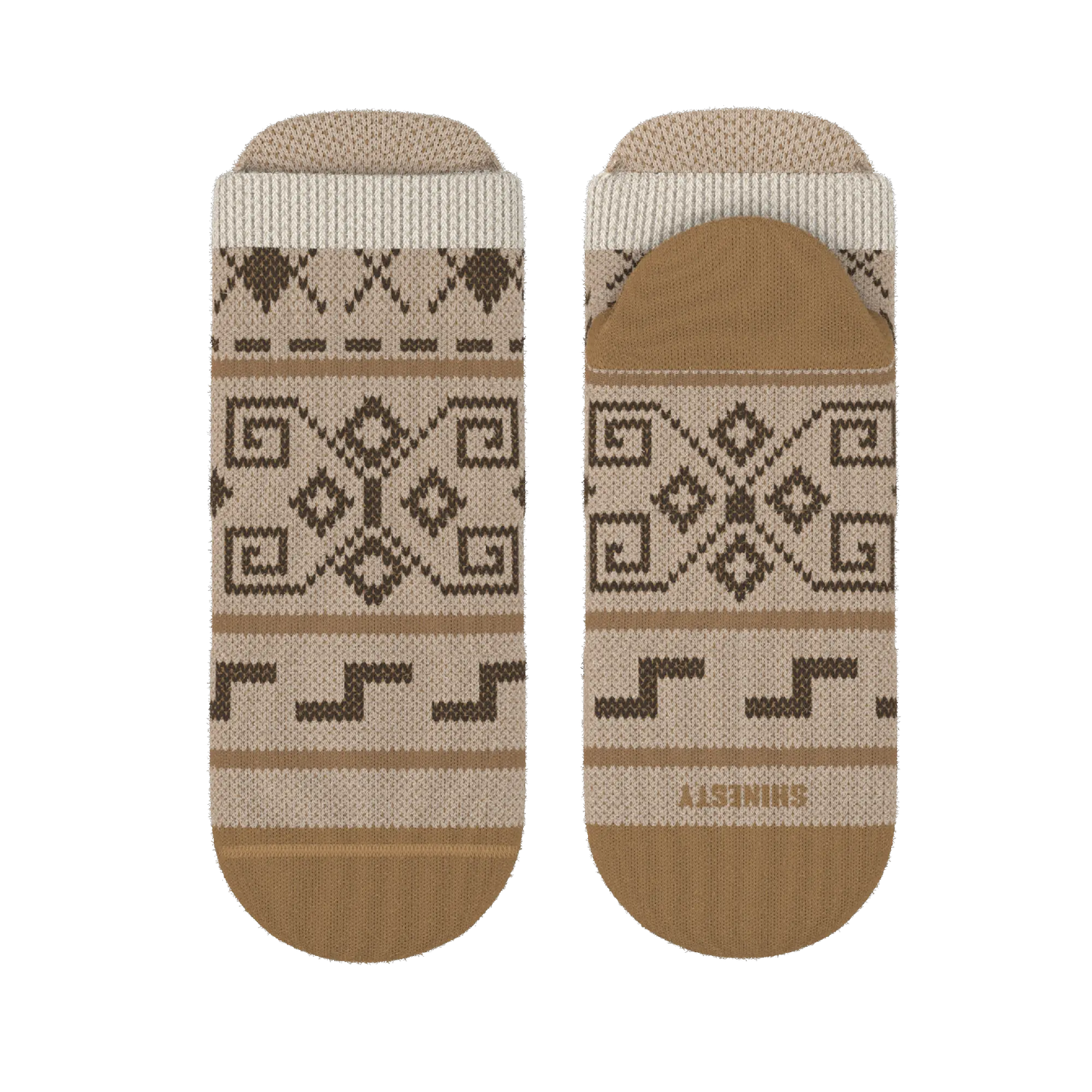 The Dude Abides | Aztec Sweater Heel Hammock™ Ankle Socks - MENLL