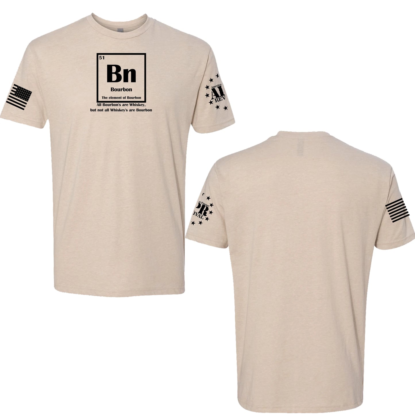 T-Shirt - Element of Bourbon Whiskey - Patriotic American Tee American Patriot Revival