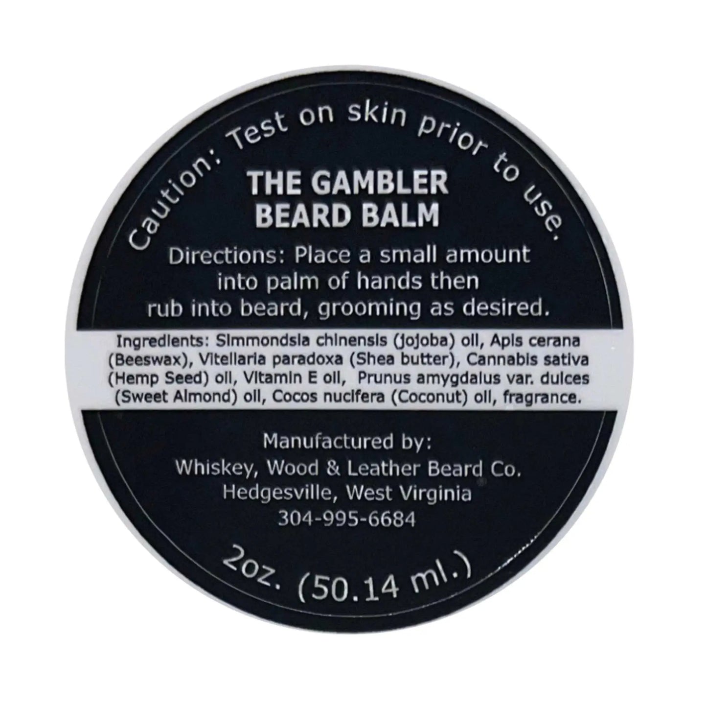 Whiskey Wood Beard Co. Leather Scent Beard Balm Men's Styling Balm Natural Hold by Whiskey, Wood & Leather Beard Company