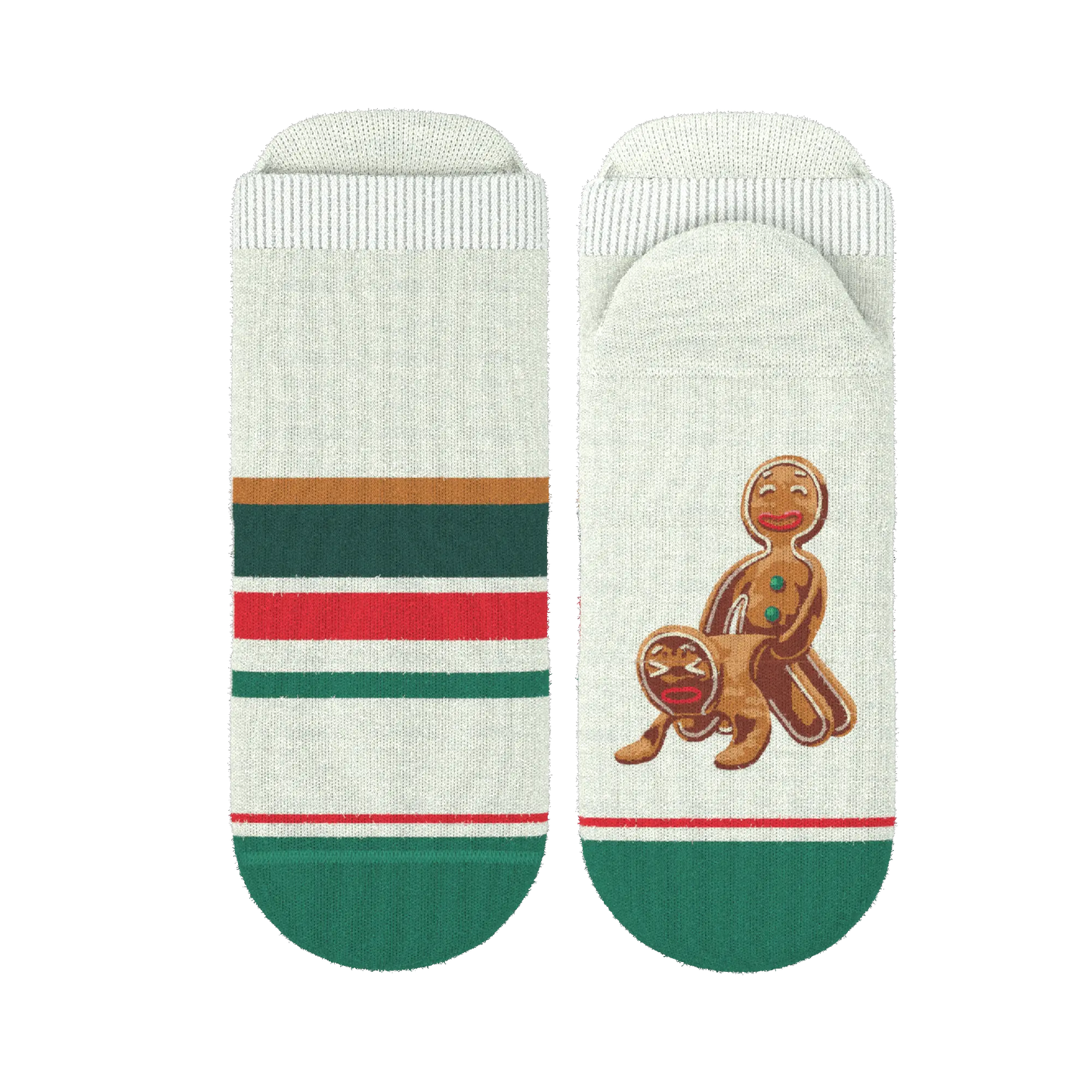 The Ginger Rail | Gingerbread Heel Hammock™ Ankle Socks - MENLL