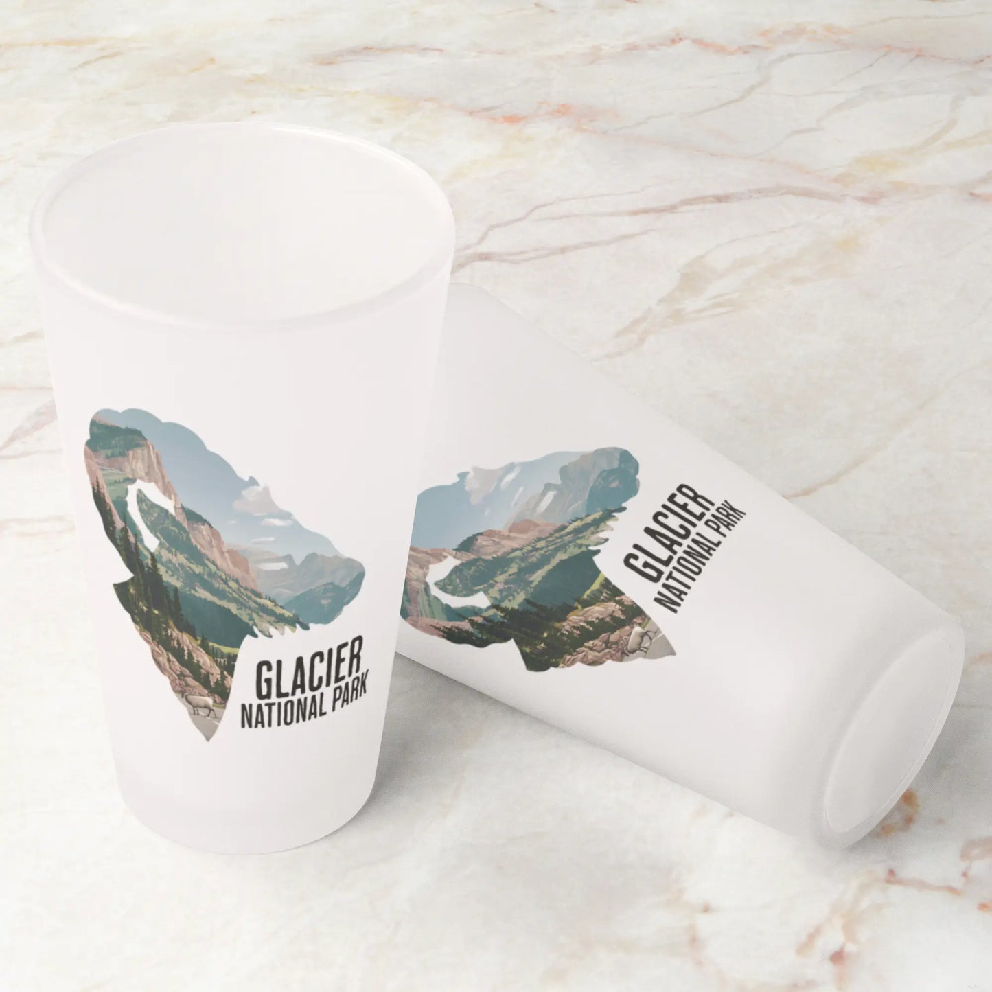 Glacier National Park Big Horned Sheep Frosted Pint Park Service Apparel