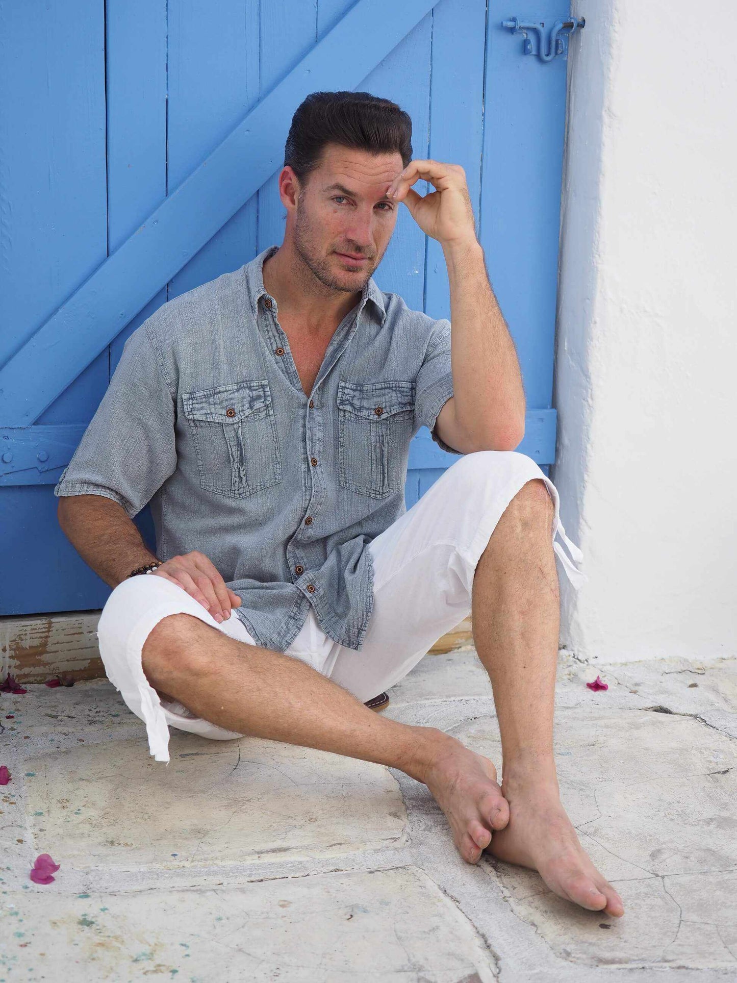 HALO SHIRT (White, Gray, Midnight Blue) - MENLL