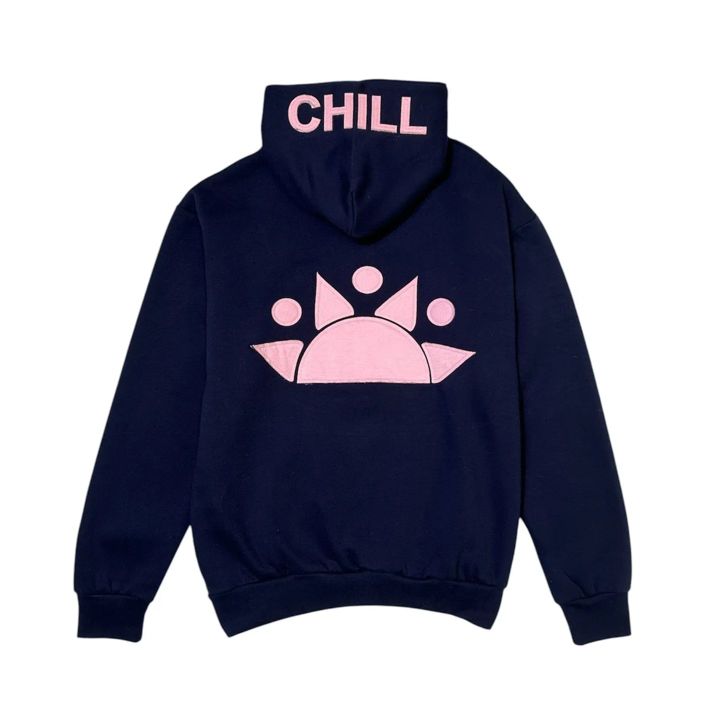 zen zip serenity applique-classic navy/bubblegum pink chill life style