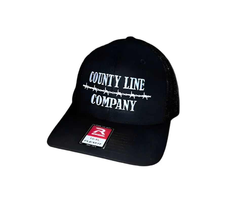 County Line Barbed Wire Meshback Unisex Trucker Hat Western Wear Adjustable Fit by County Line Company