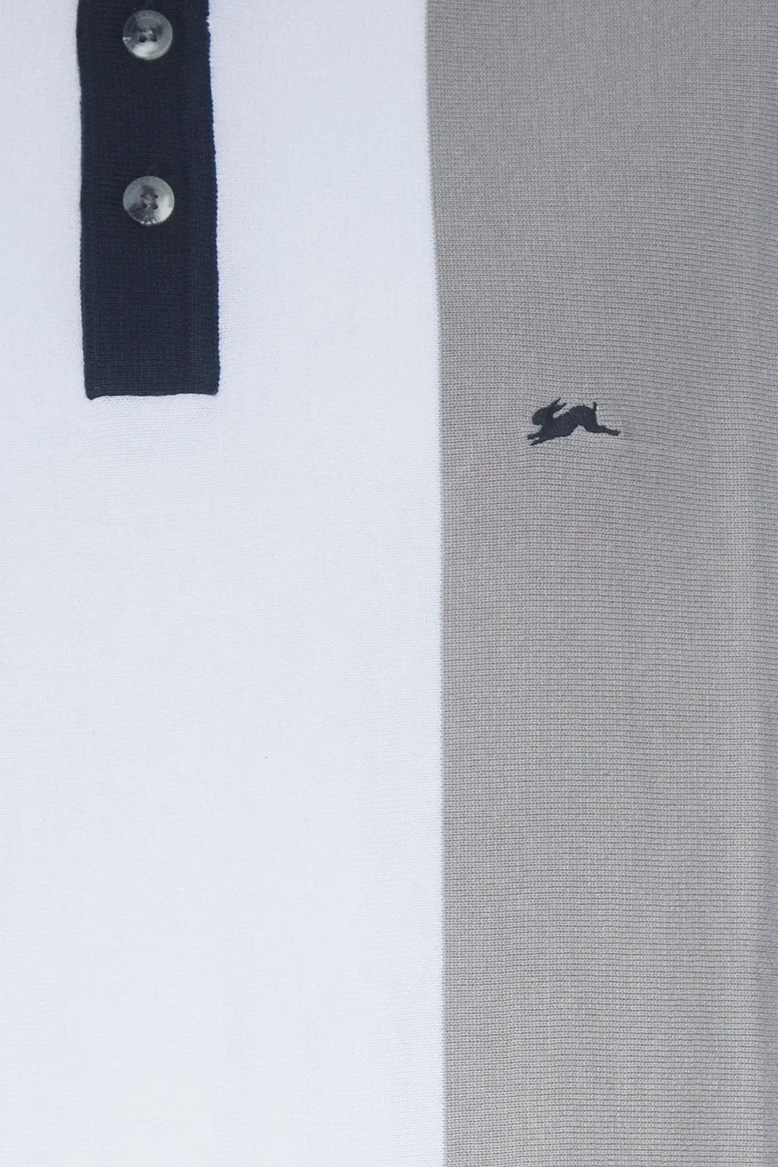 Polo Shirt - Kase Jacquard Knit - Navy Gray Premium A.Tiziano