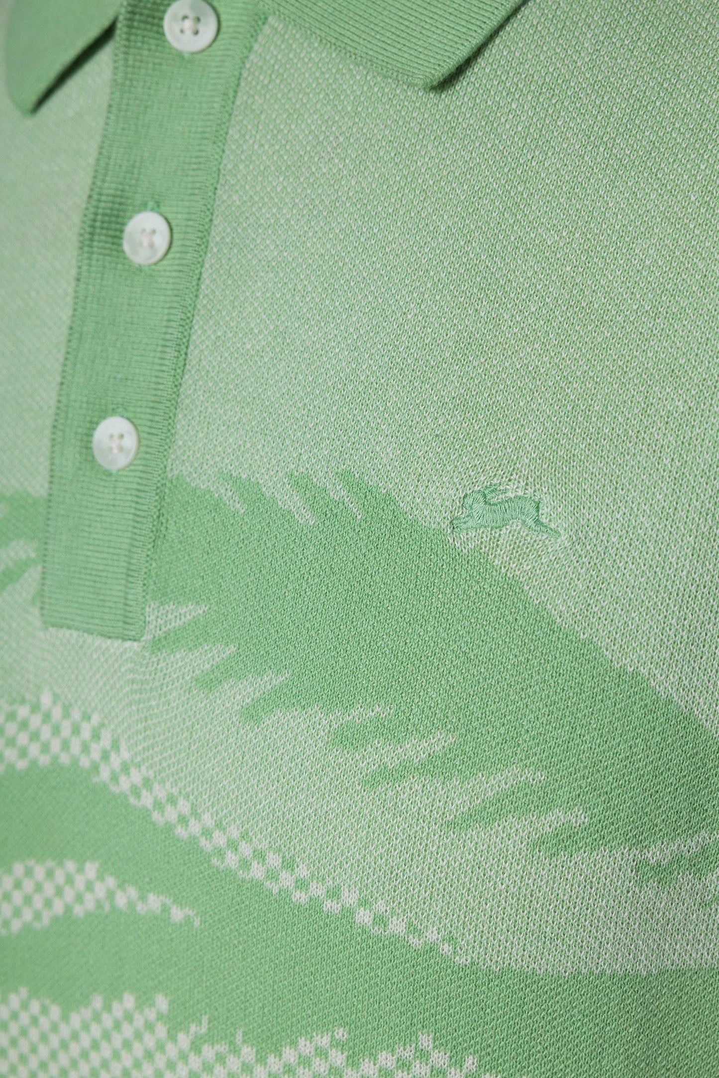 A.Tiziano Lauren Sweater Knit Polo Green Classic Fit by A.Tiziano