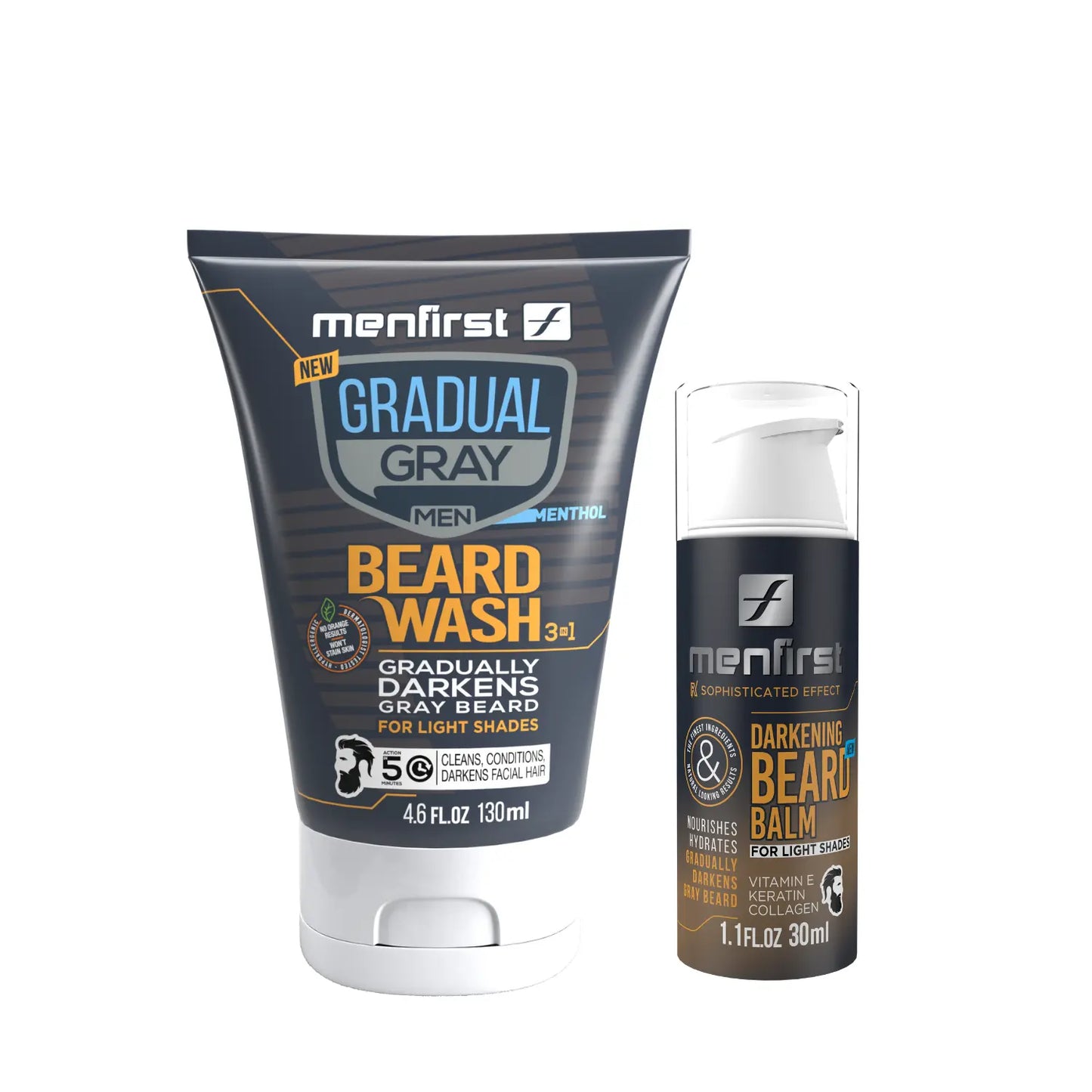 Gradual Gray Wash - Darkening Formula - For Hair & Beard Menfirst
