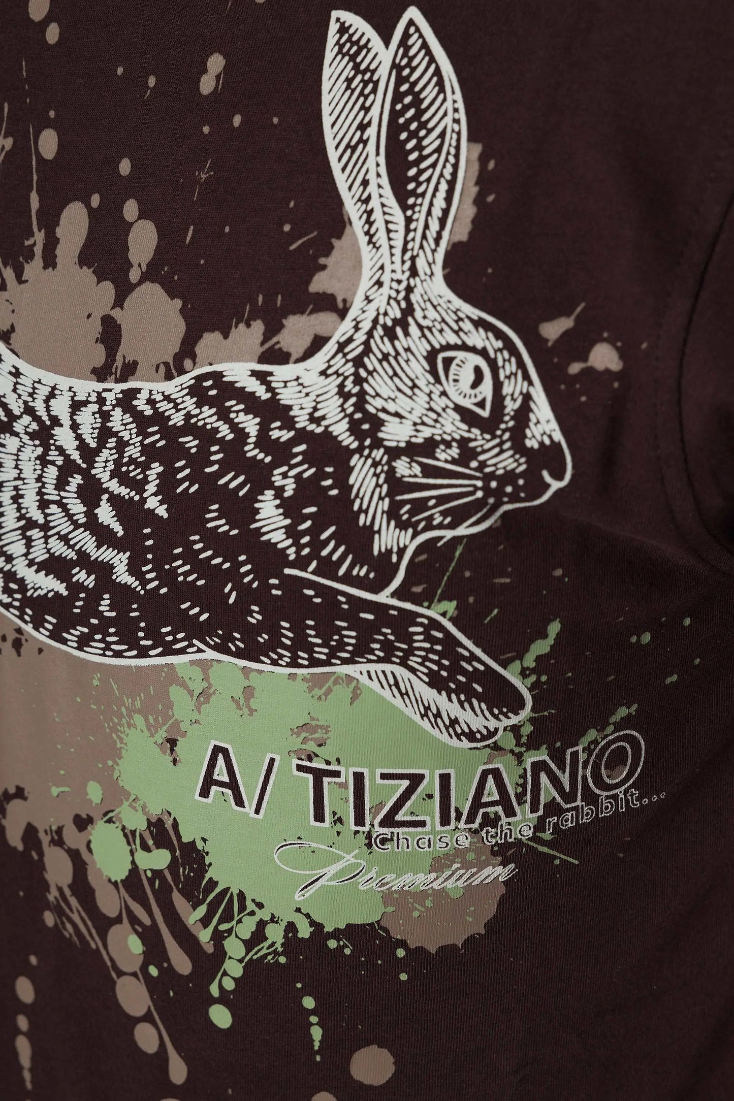A.Tiziano Burgundy Bunny Tee Unisex Casual Cotton Graphic T-Shirt Soft & Comfy by A.Tiziano