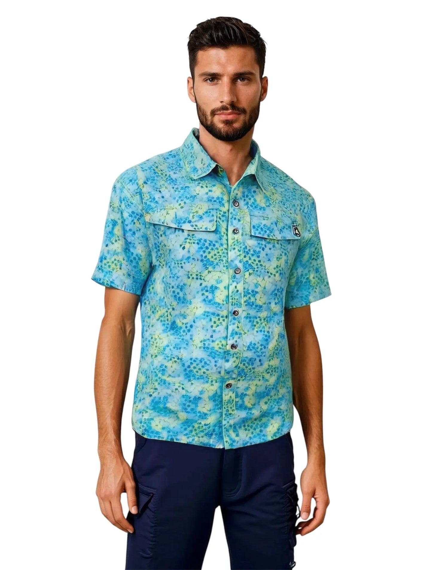Hook & Tackle Hexa Dreams Men's Fishing Shirt Outdoor UV Protection Quick Dry Top by Hook & Tackle