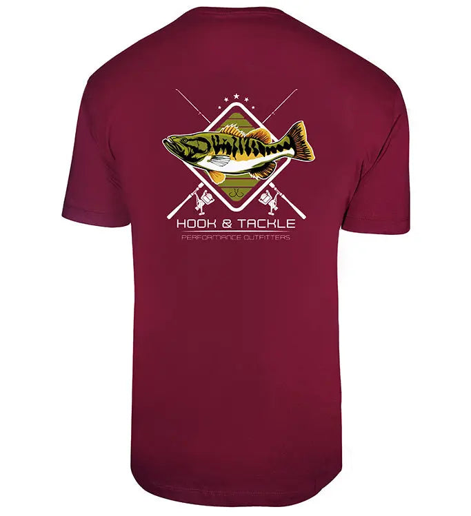 Men's Bass Rods Premium T-Shirt by Hook & Tackle