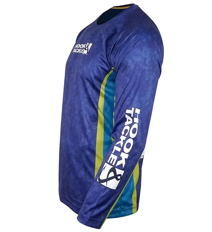 Men's Bass Camo L/S UV Fishing Shirt by Hook & Tackle